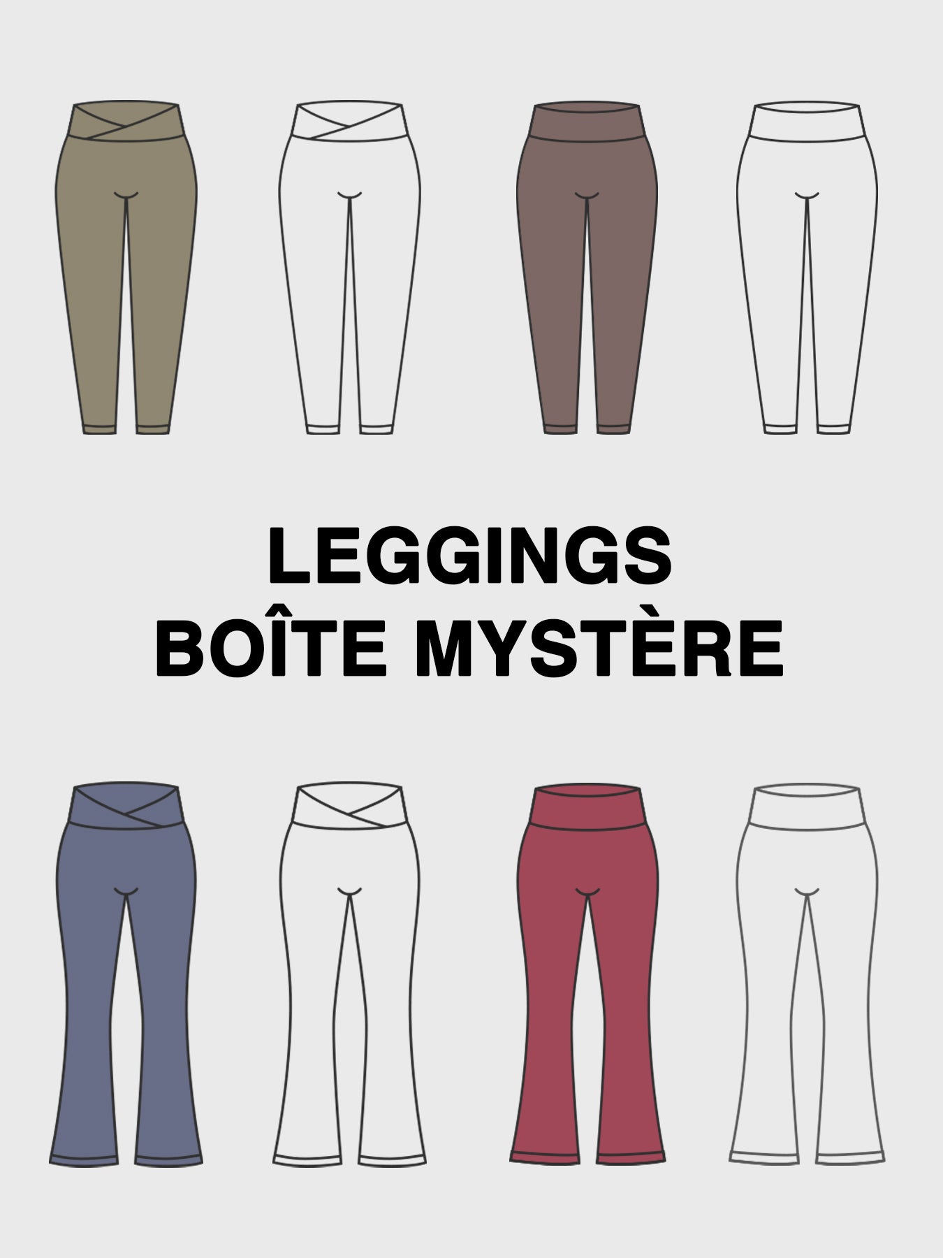 Boîte Mystère de Vêtements de Sport – Leggings, Shorts ou Tops
