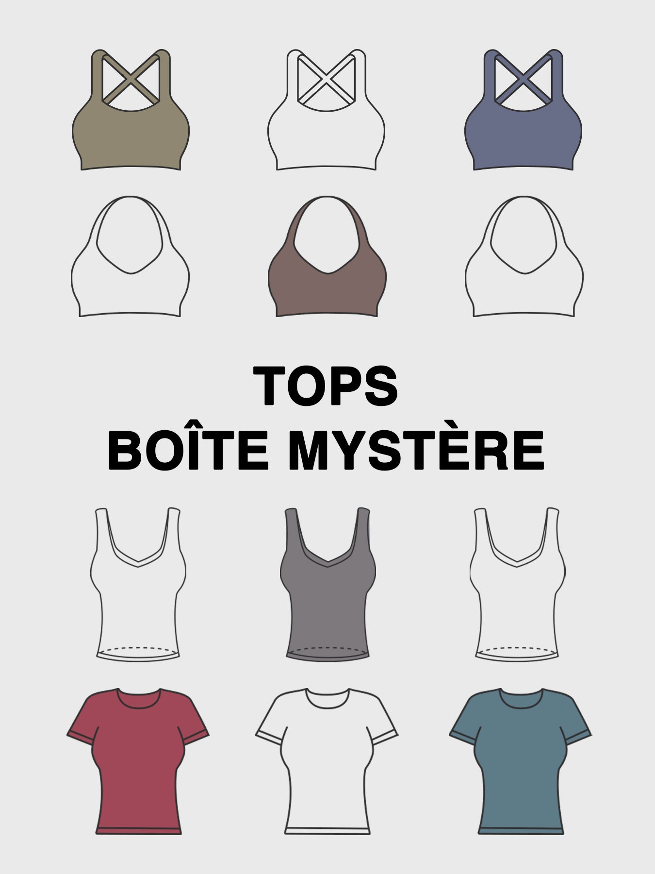 Boîte Mystère de Vêtements de Sport – Leggings, Shorts ou Tops