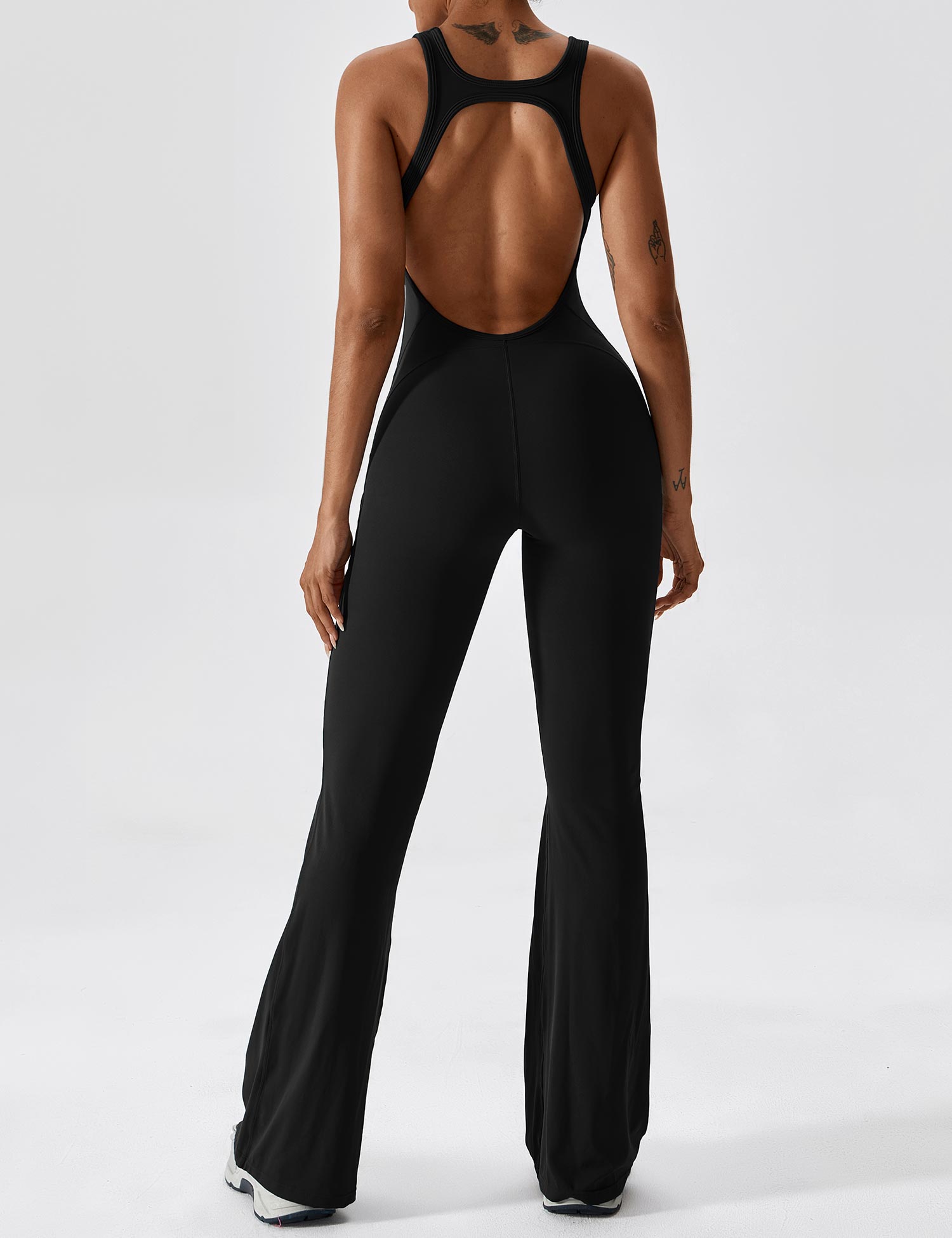 Yeoreo Ausgestellter Jumpsuit/Overall Schwarz