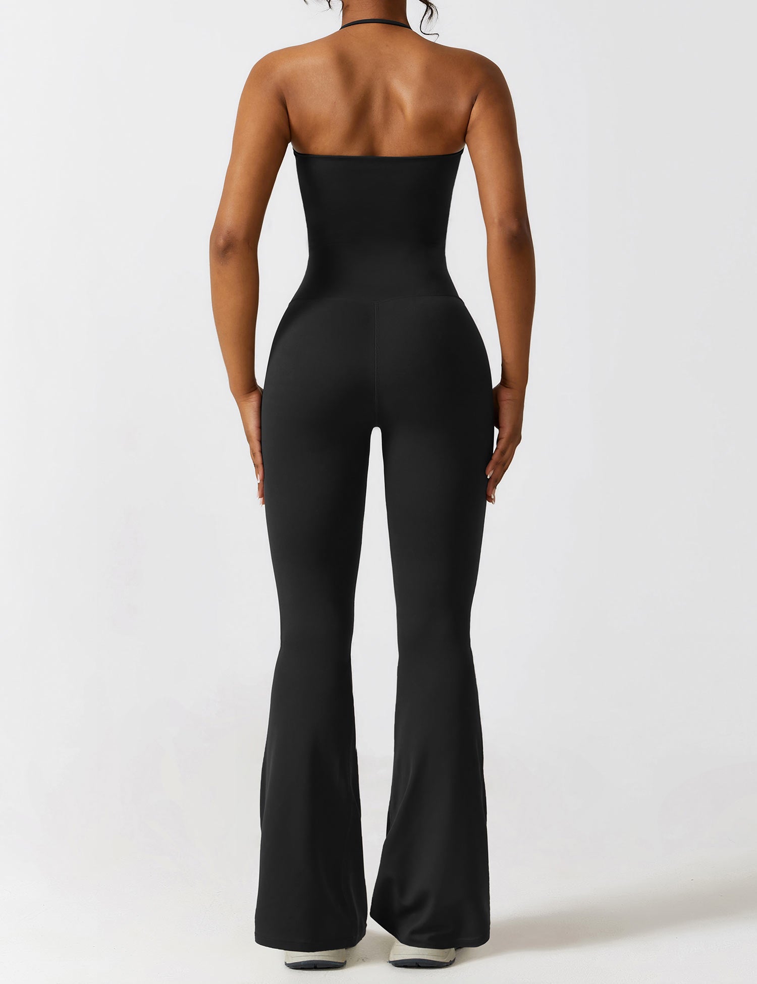 Yeoreo Ausgestellter Träger Jumpsuit/Overall Schwarz