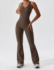 Yeoreo Ausgestellter Jumpsuit/Overall Kaffee