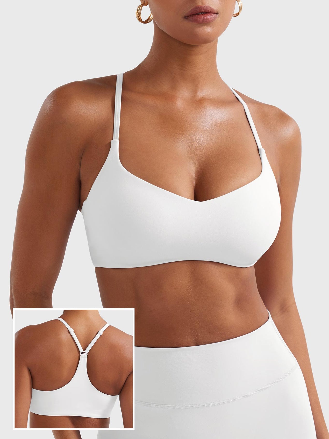 Danysu Soutien-Gorge De Sport Dos Nu Doux Avec Bonnets Amovibles - Idéal Yoga Et Pilates