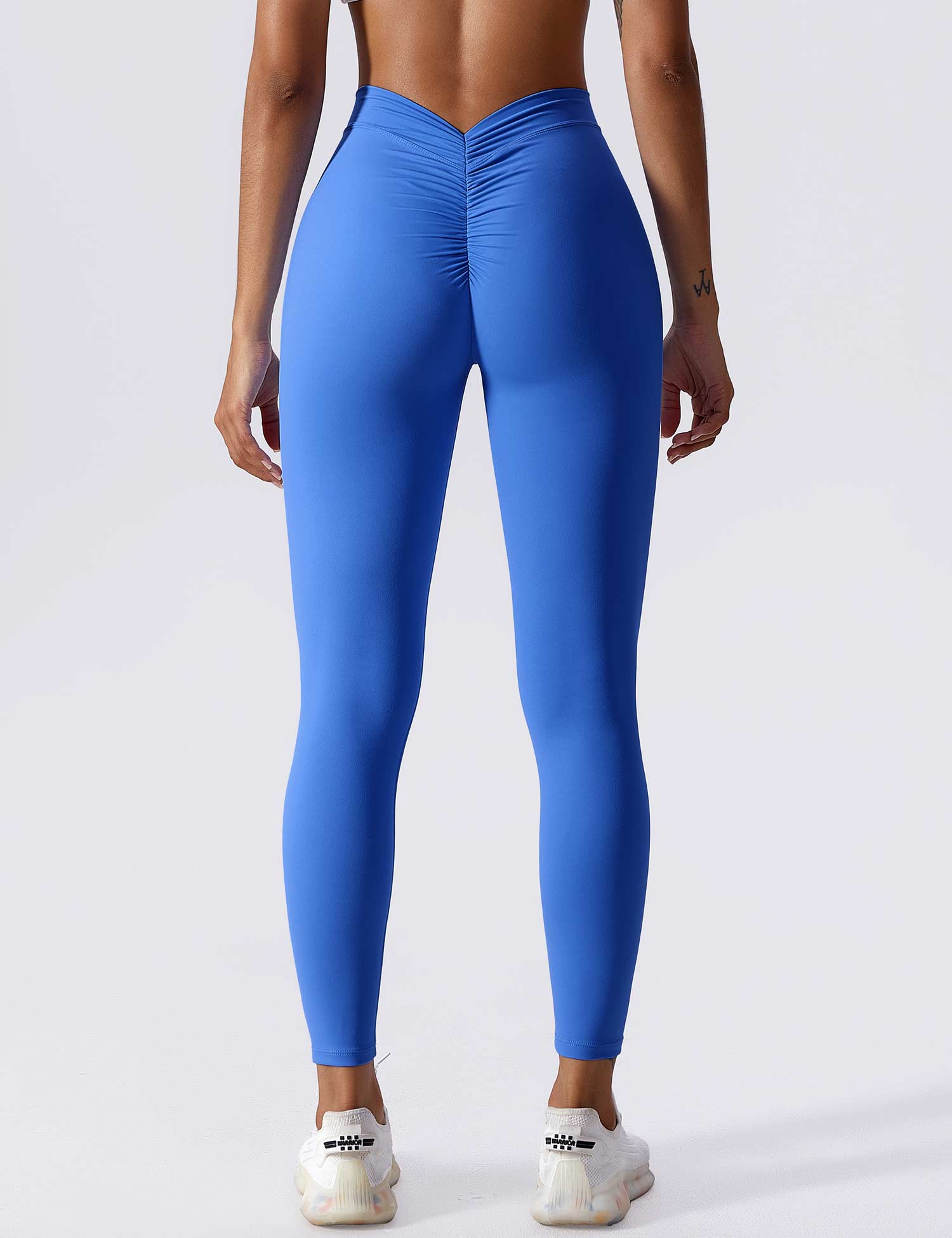 Yeoreo V-Rücken Scrunch Leggings Aquamarin