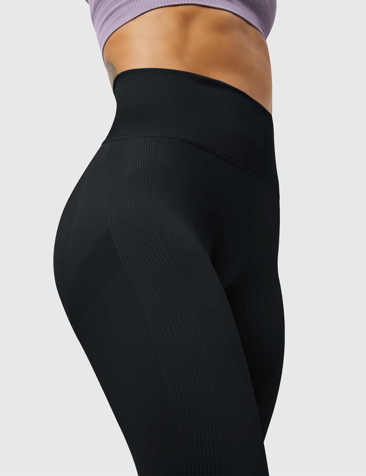 Yeoreo Solide Profi-Leggings Schwarz