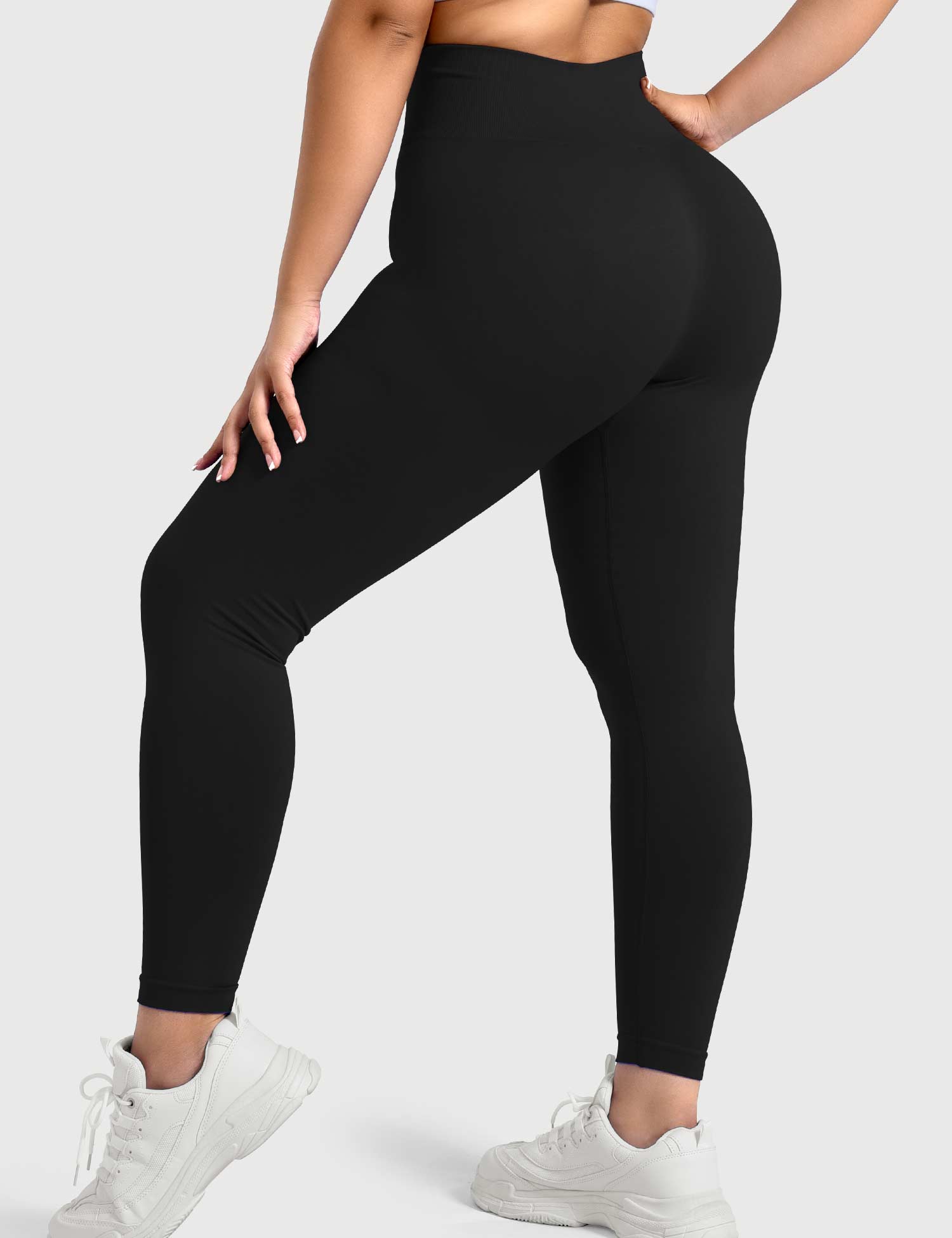 Yeoreo Solide Leggings Schwarz