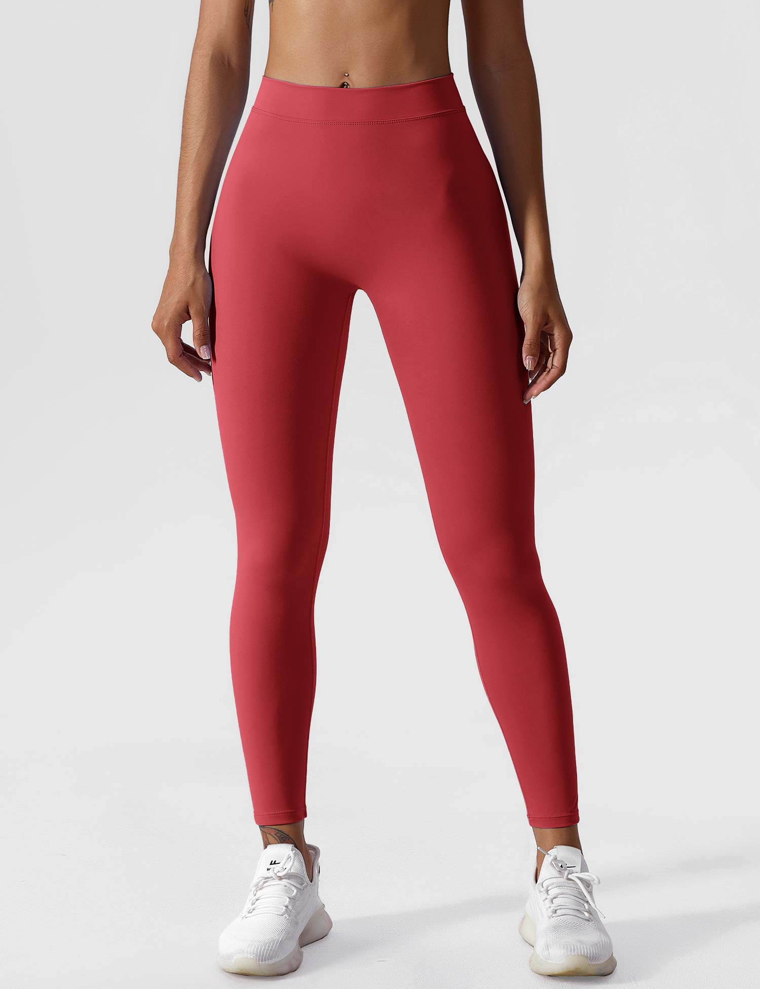 Yeoreo V-Rücken Scrunch Leggings Kirschrot