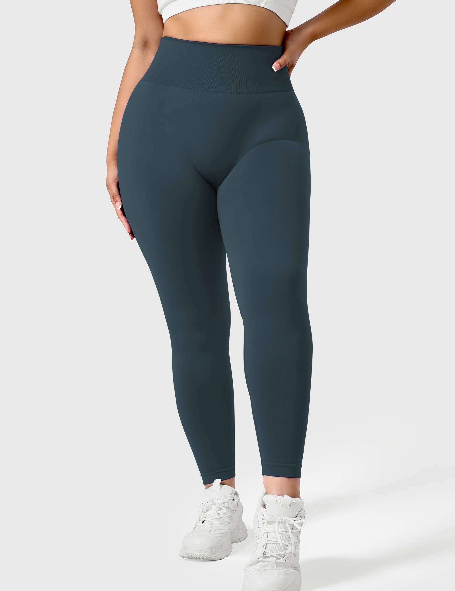 Yeoreo Solide Leggings Dunkelgrün