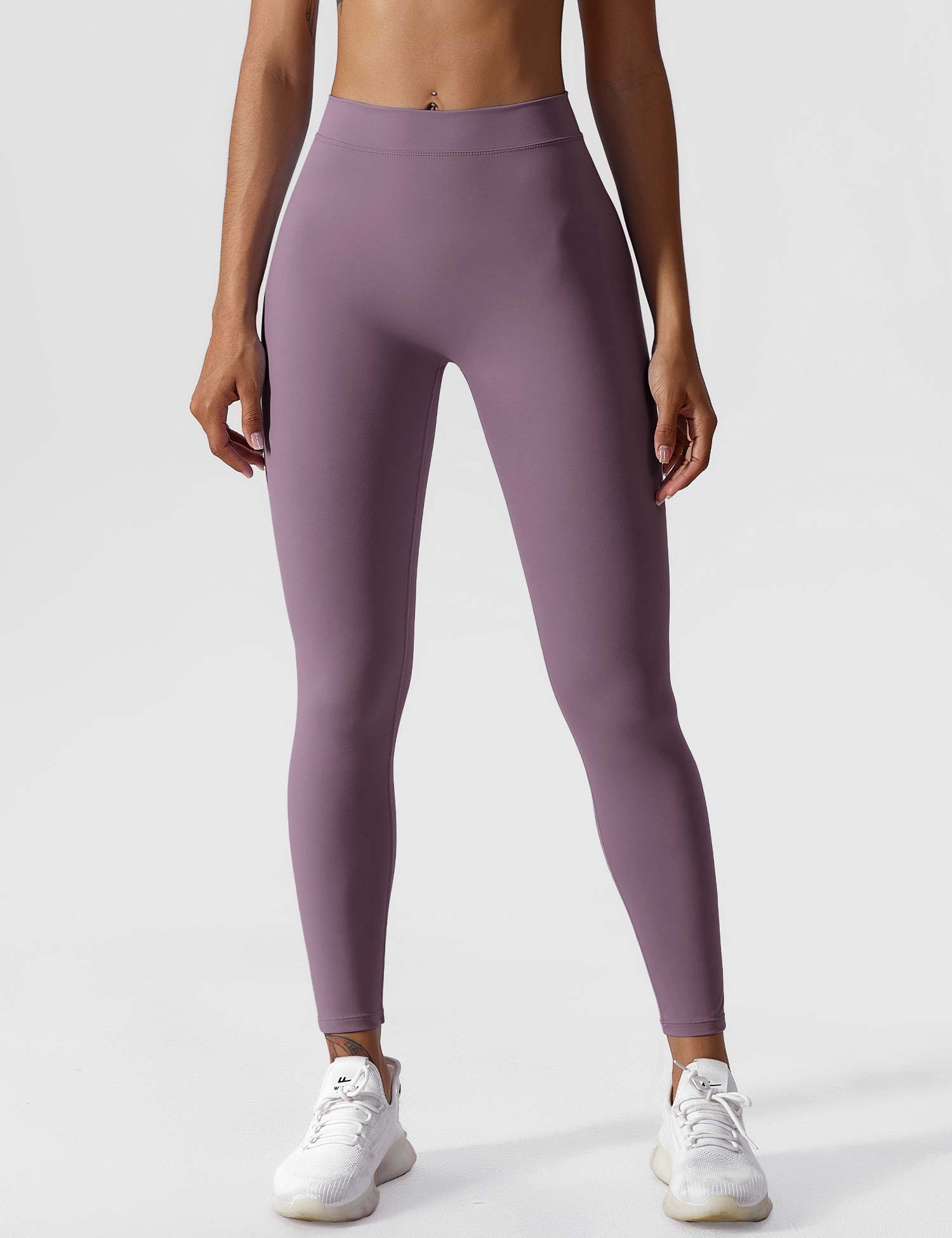 Yeoreo V-Rücken Scrunch Leggings Dunkelviolett