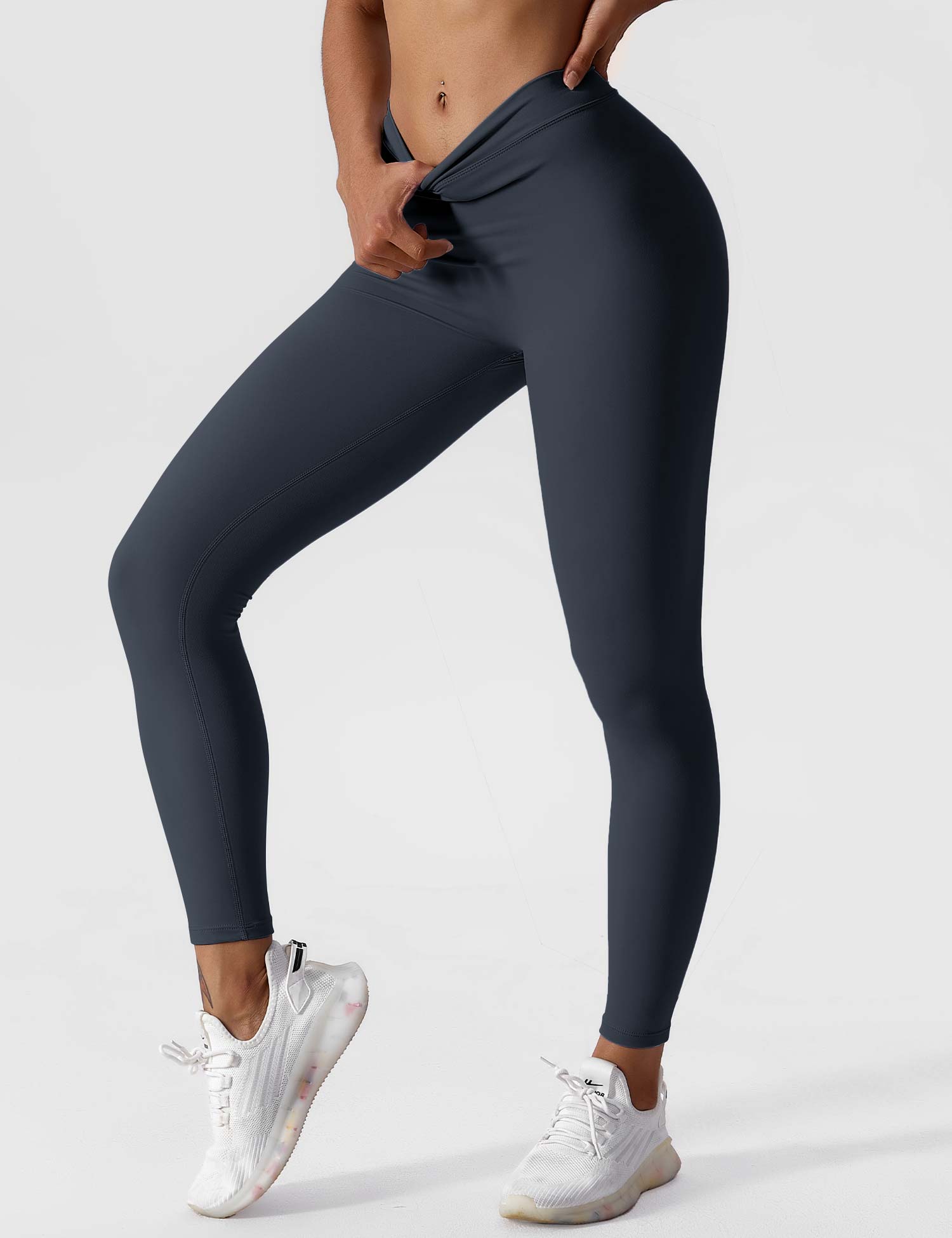 Yeoreo V-Rücken Scrunch Leggings Düster