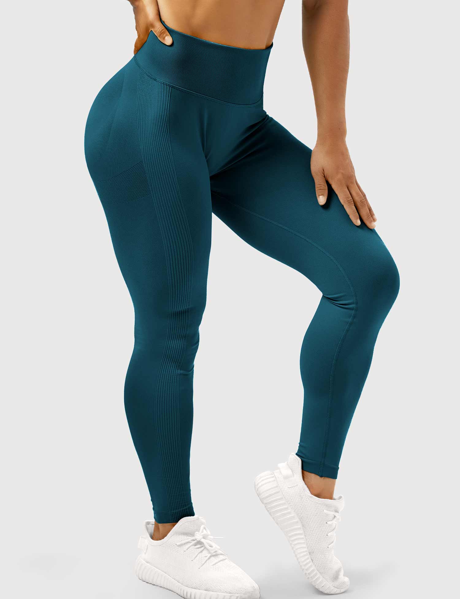 Yeoreo Solide Profi-Leggings Dunkelgrün