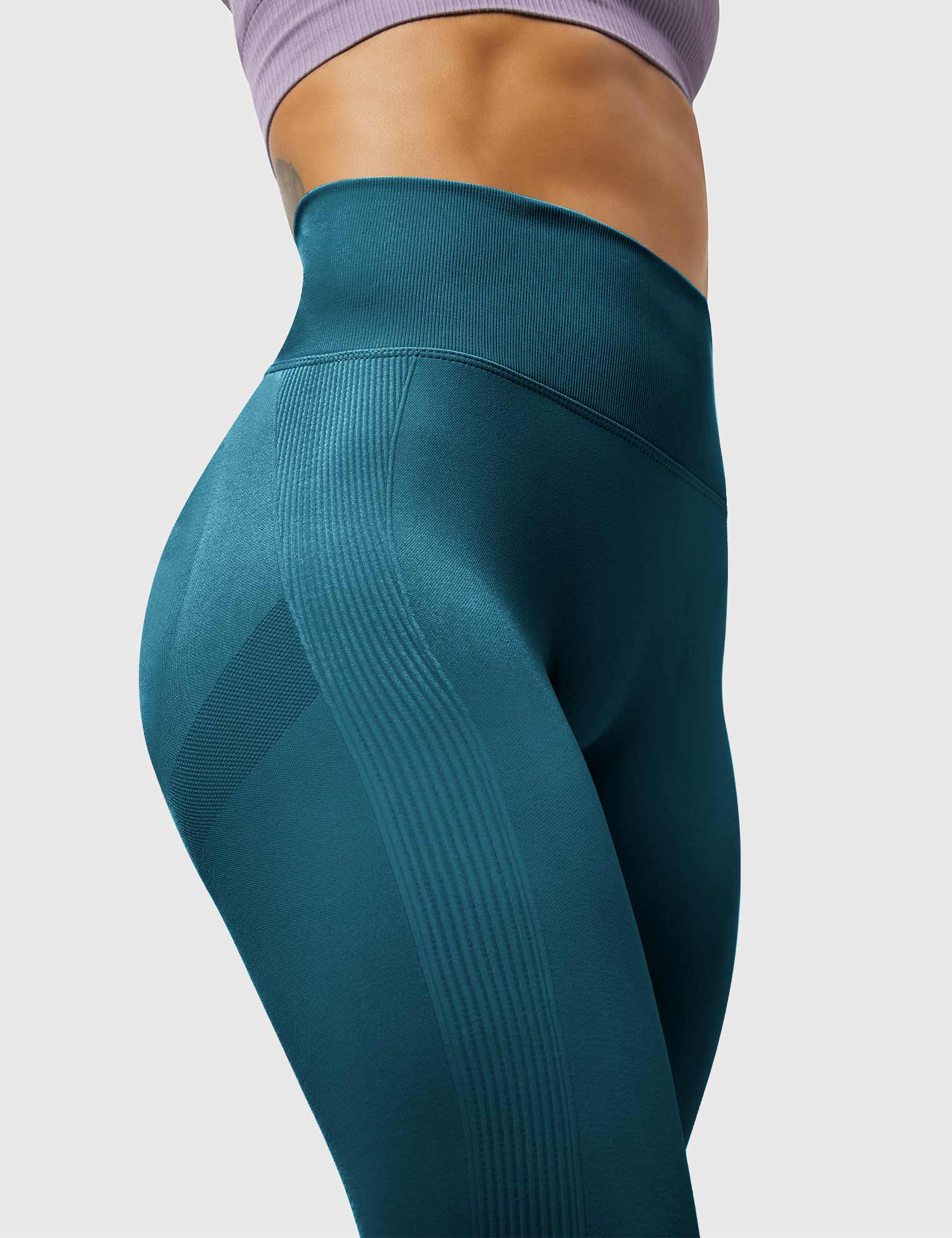 Yeoreo Solide Profi-Leggings Dunkelgrün