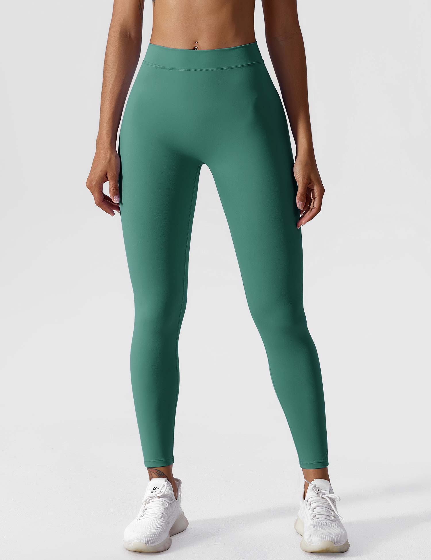 Yeoreo V-Rücken Scrunch Leggings Grün