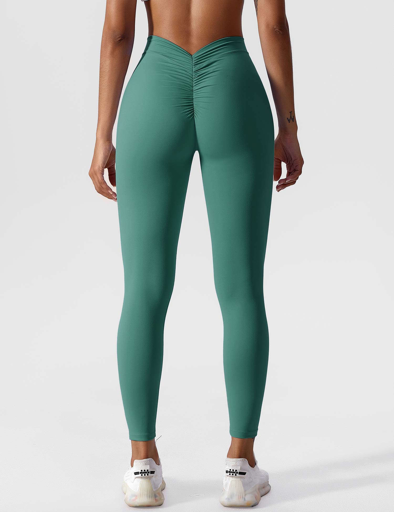 Yeoreo V-Rücken Scrunch Leggings Grün