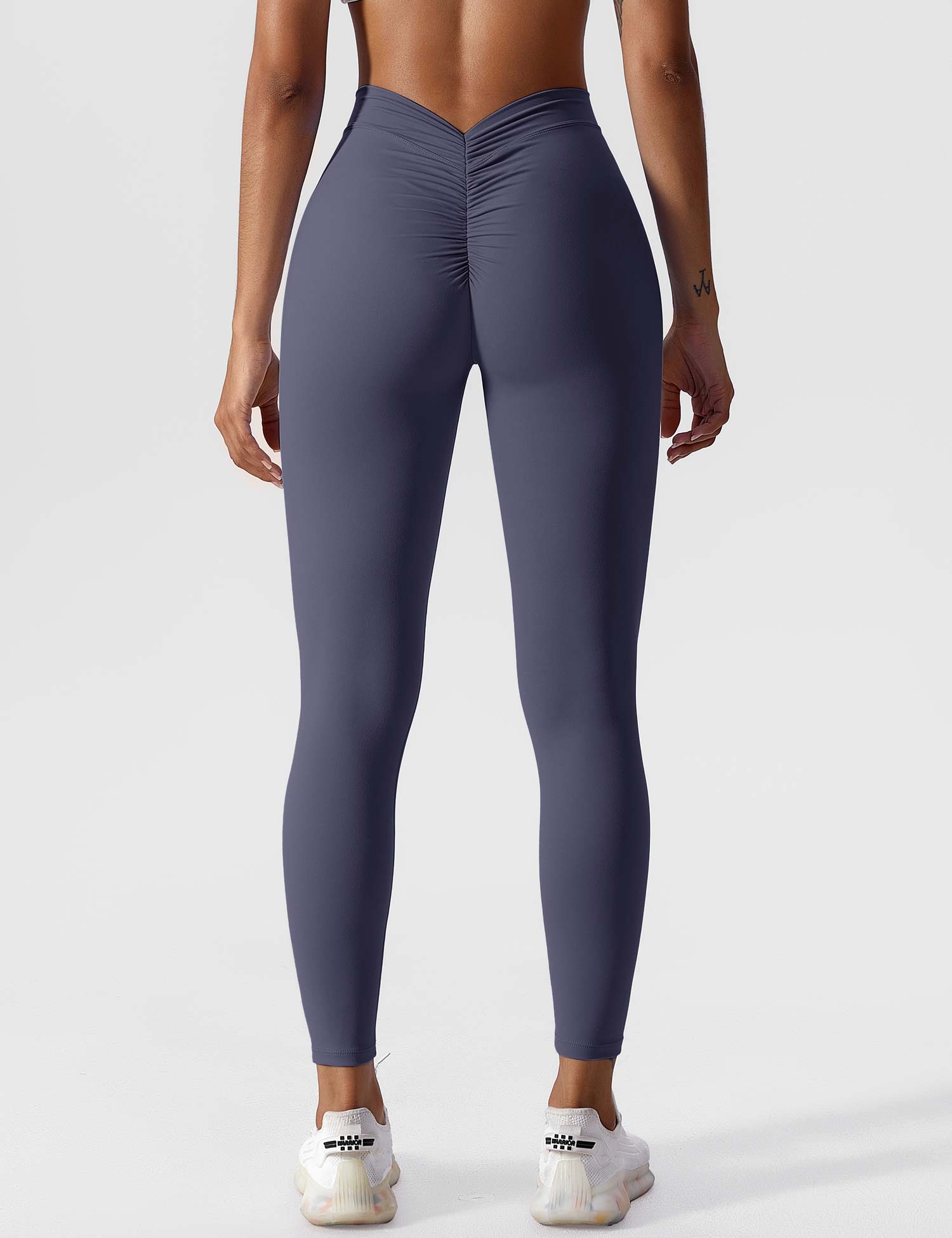 Yeoreo V-Rücken Scrunch Leggings Mittelalterlich Blau