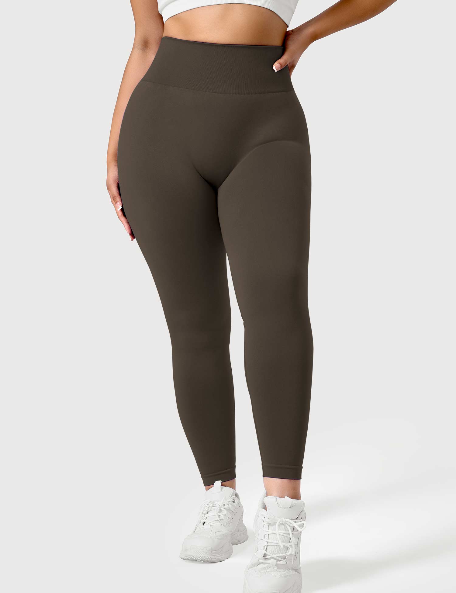 Yeoreo Solide Leggings Braun