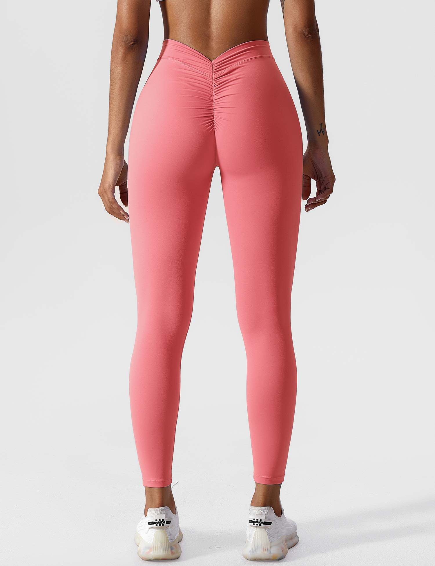 Yeoreo V-Rücken Scrunch Leggings Rosa