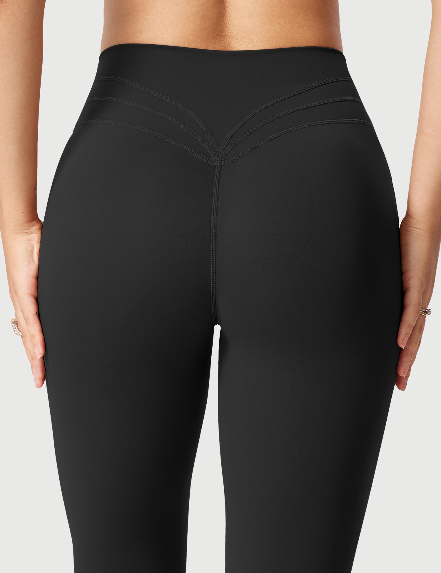 Yeoreo Lynnie Schlaghose Flared Leggings Schwarz