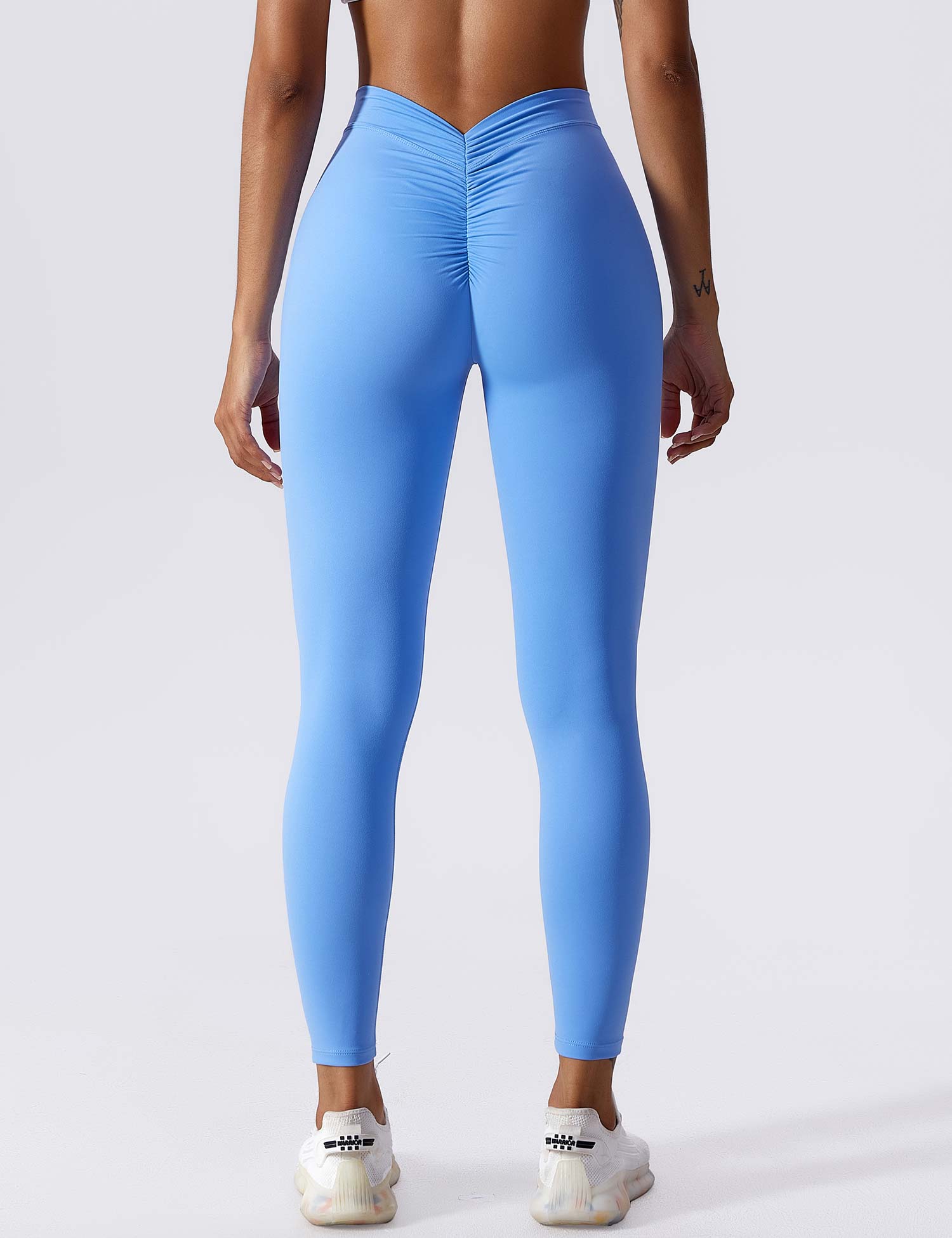 Yeoreo V-Rücken Scrunch Leggings Blau