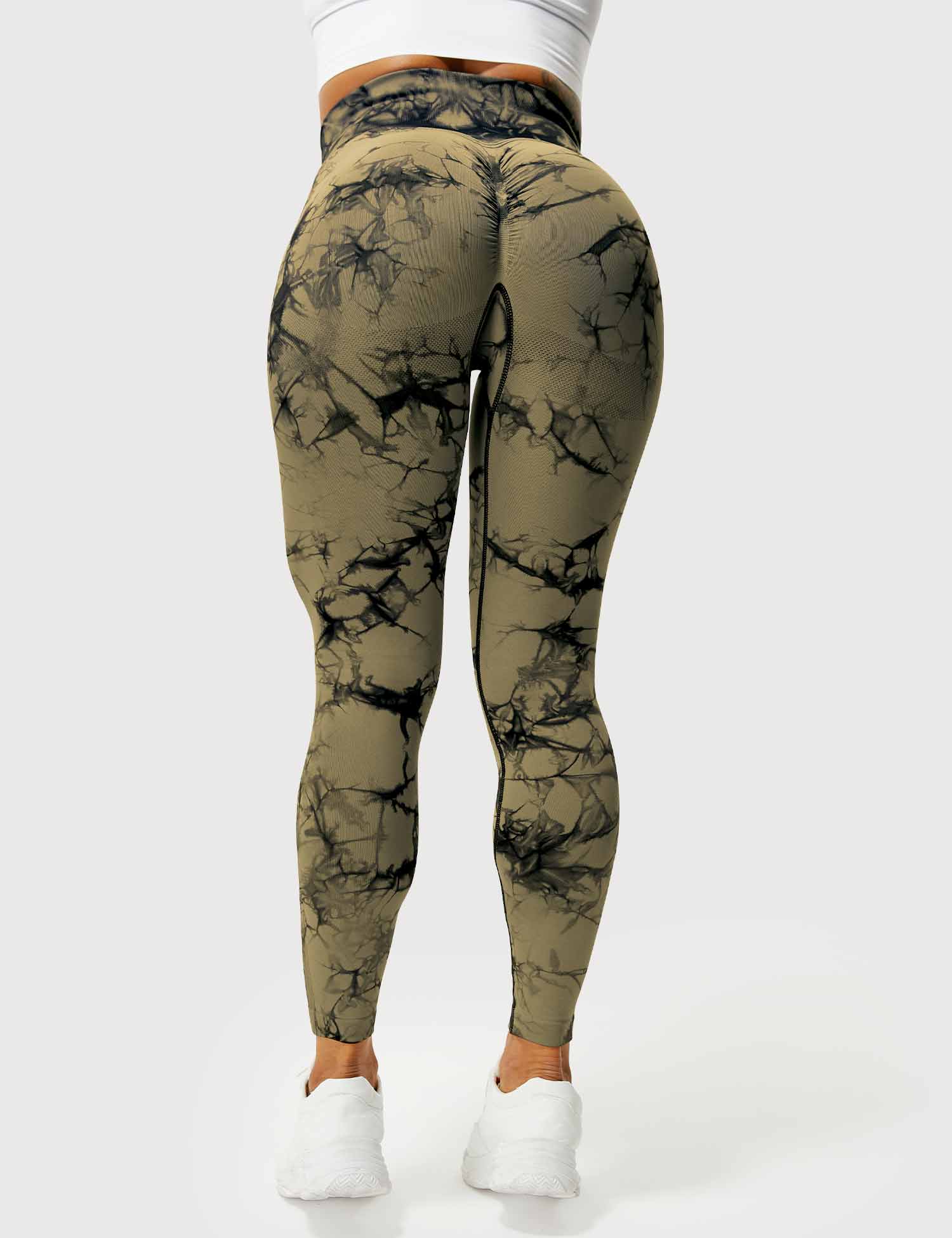 Yeoreo Professionelle Tie Dye Leggings Braun