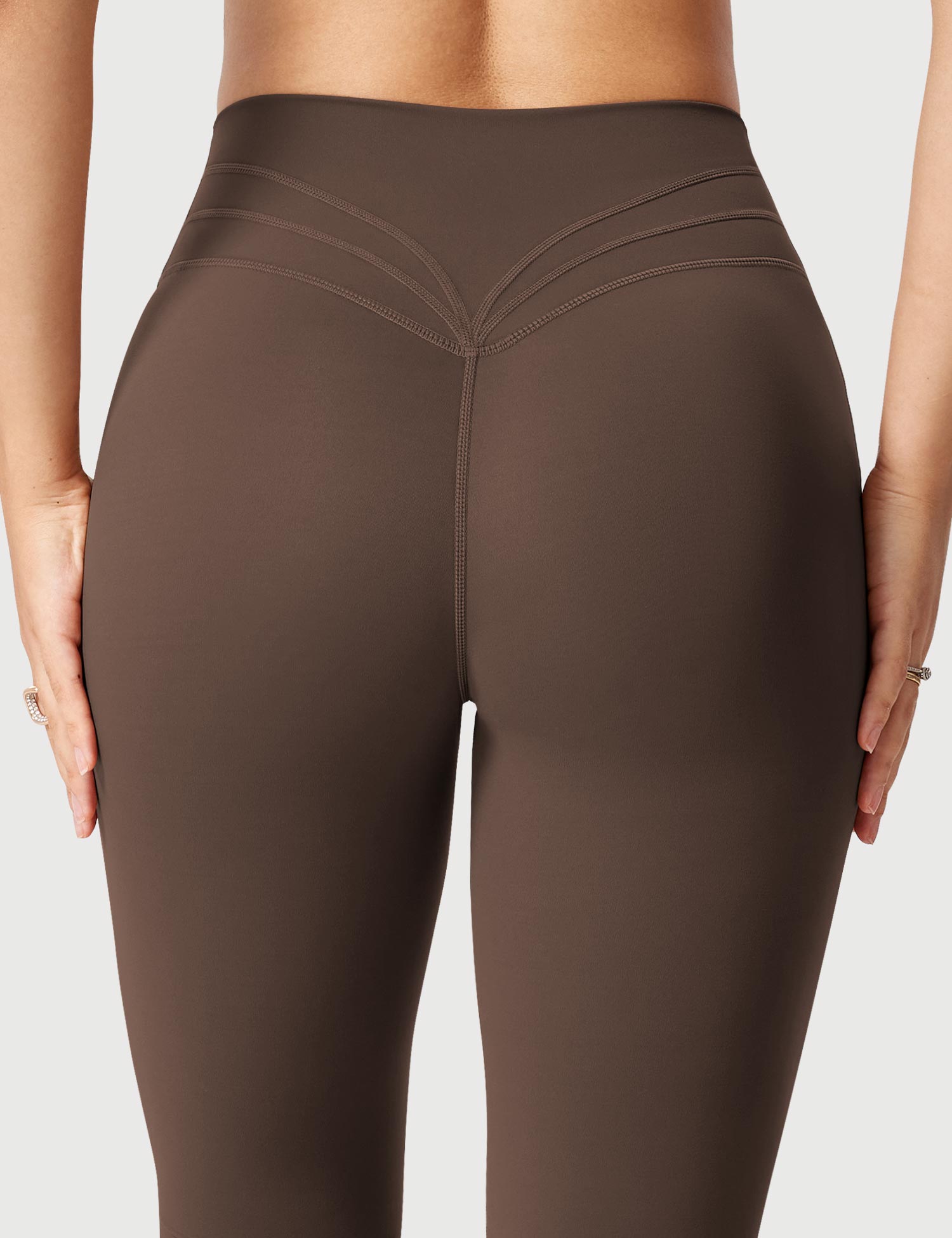 Yeoreo Lynnie Schlaghose Flared Leggings Kaffeebraun