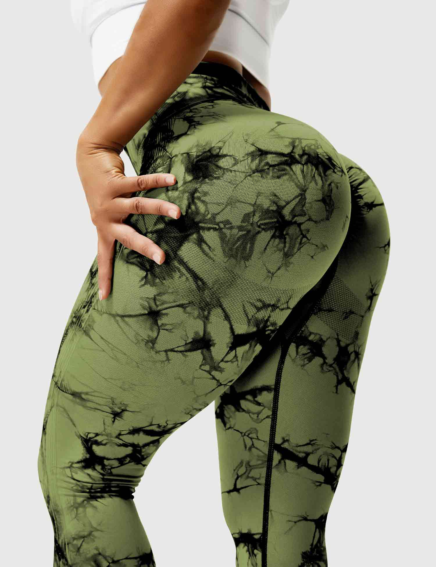 Yeoreo Professionelle Tie Dye Leggings Grün