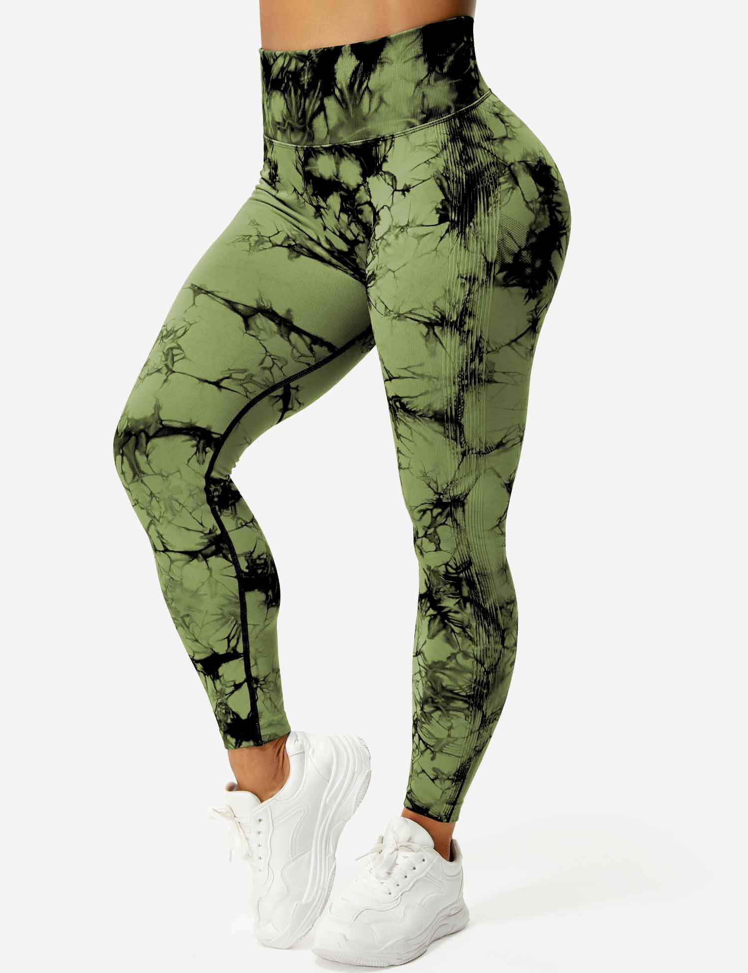 Yeoreo Professionelle Tie Dye Leggings Grün