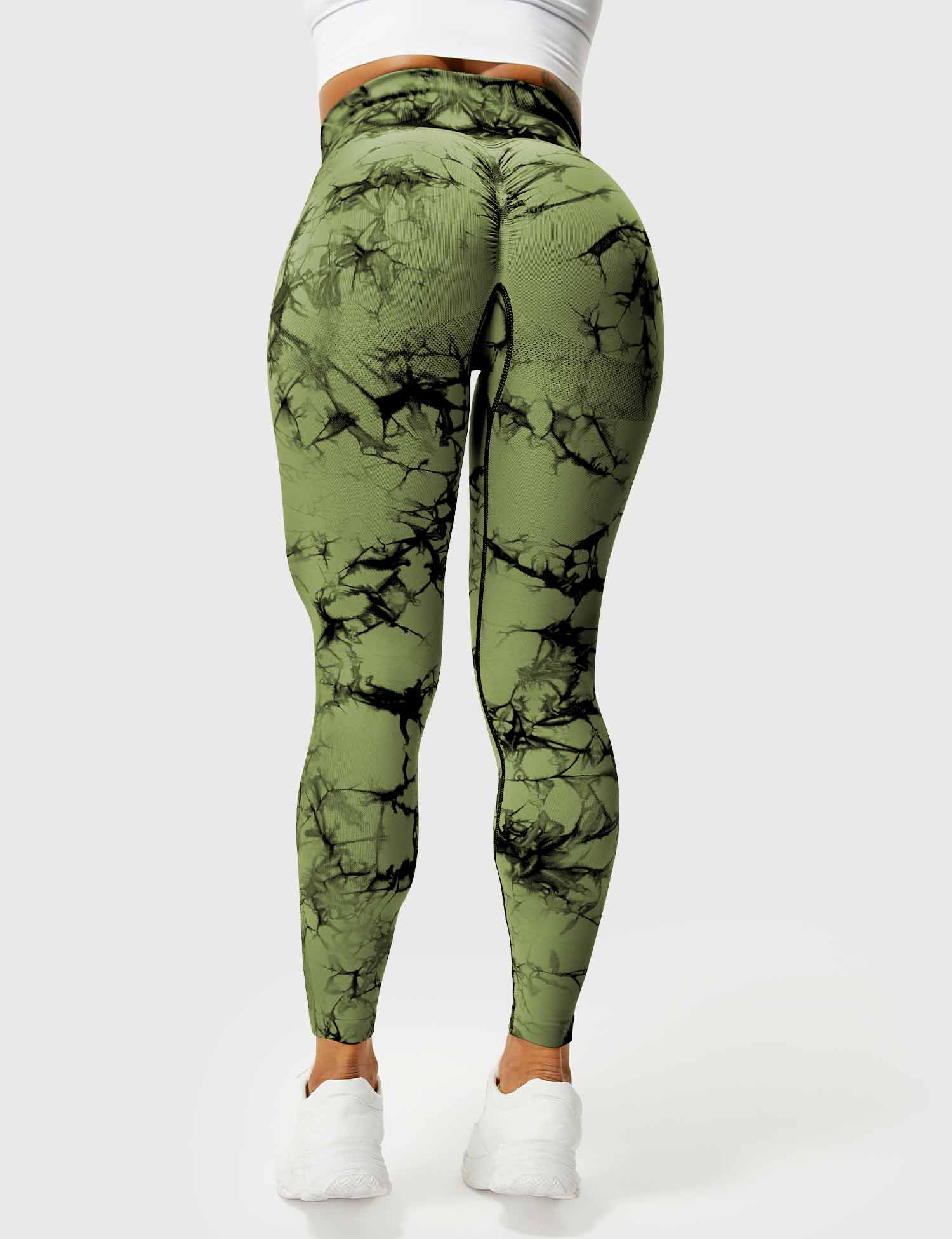 Yeoreo Professionelle Tie Dye Leggings Grün