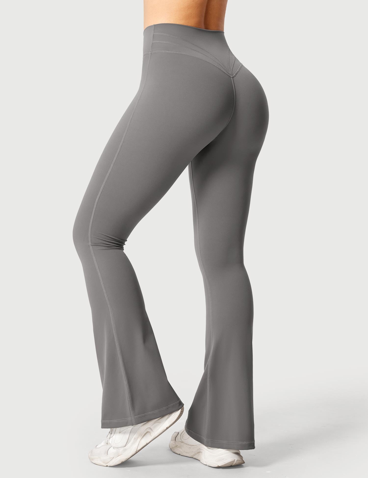 Yeoreo Lynnie Schlaghose Flared Leggings Grau