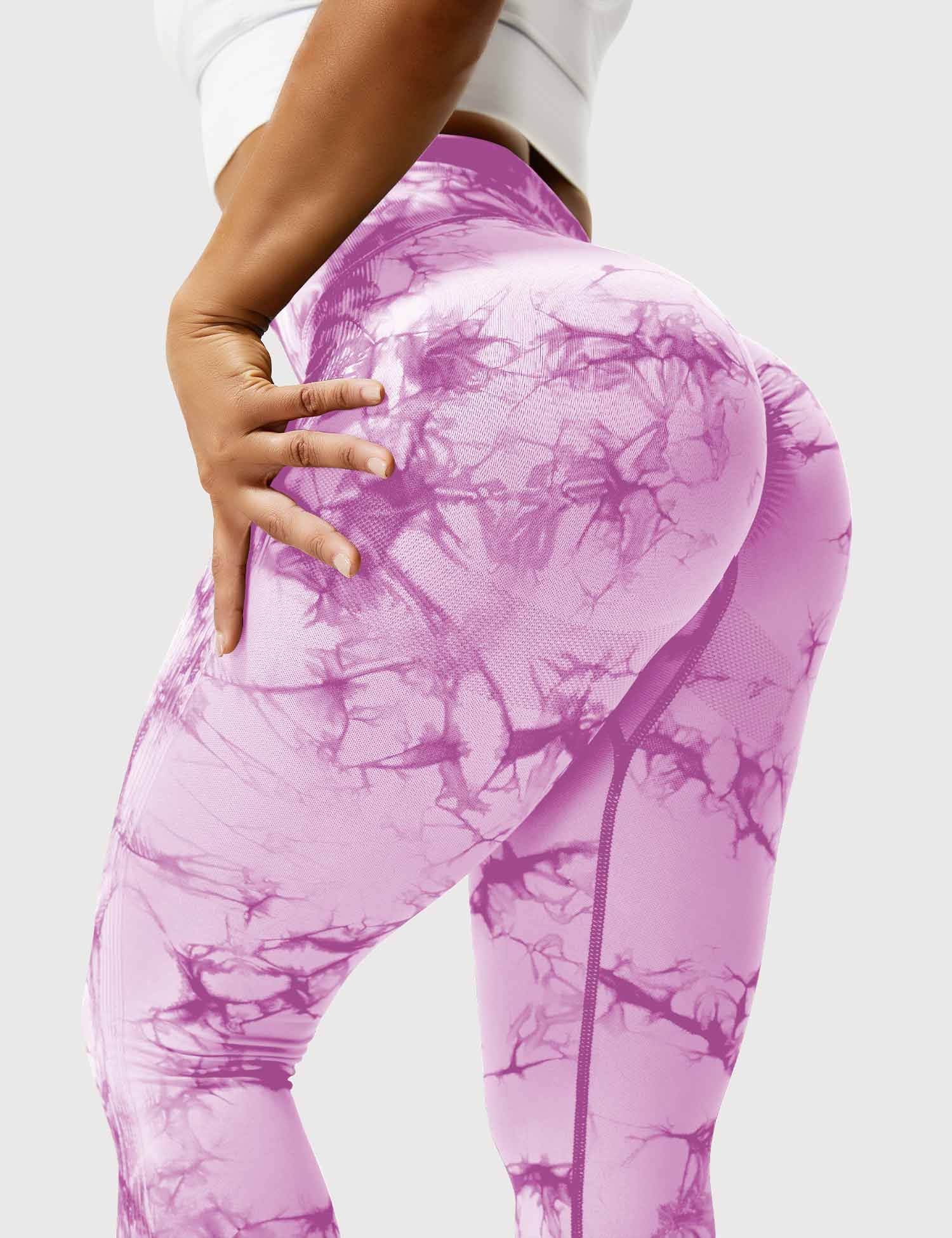 Yeoreo Professionelle Tie Dye Leggings Lila