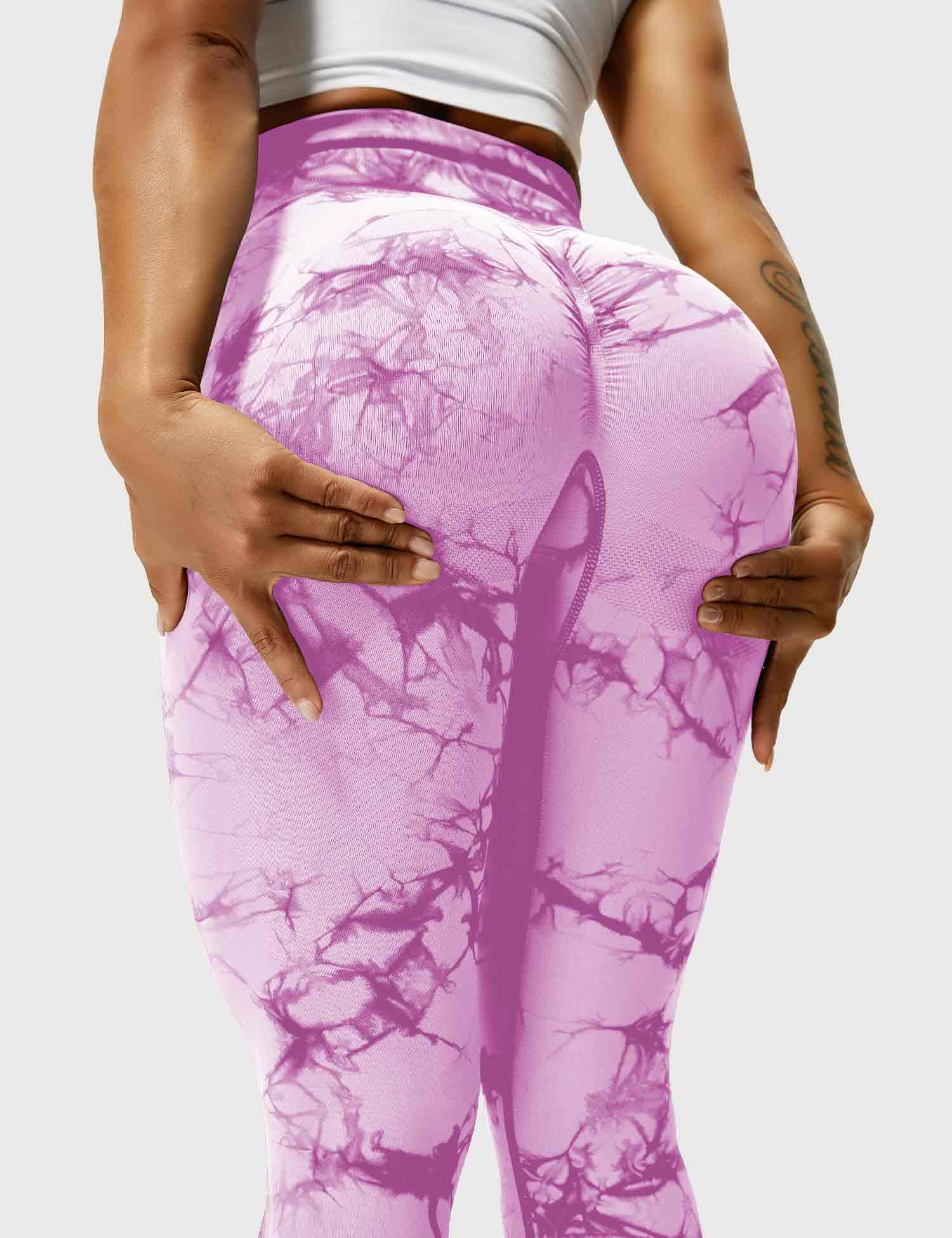 Yeoreo Professionelle Tie Dye Leggings Lila