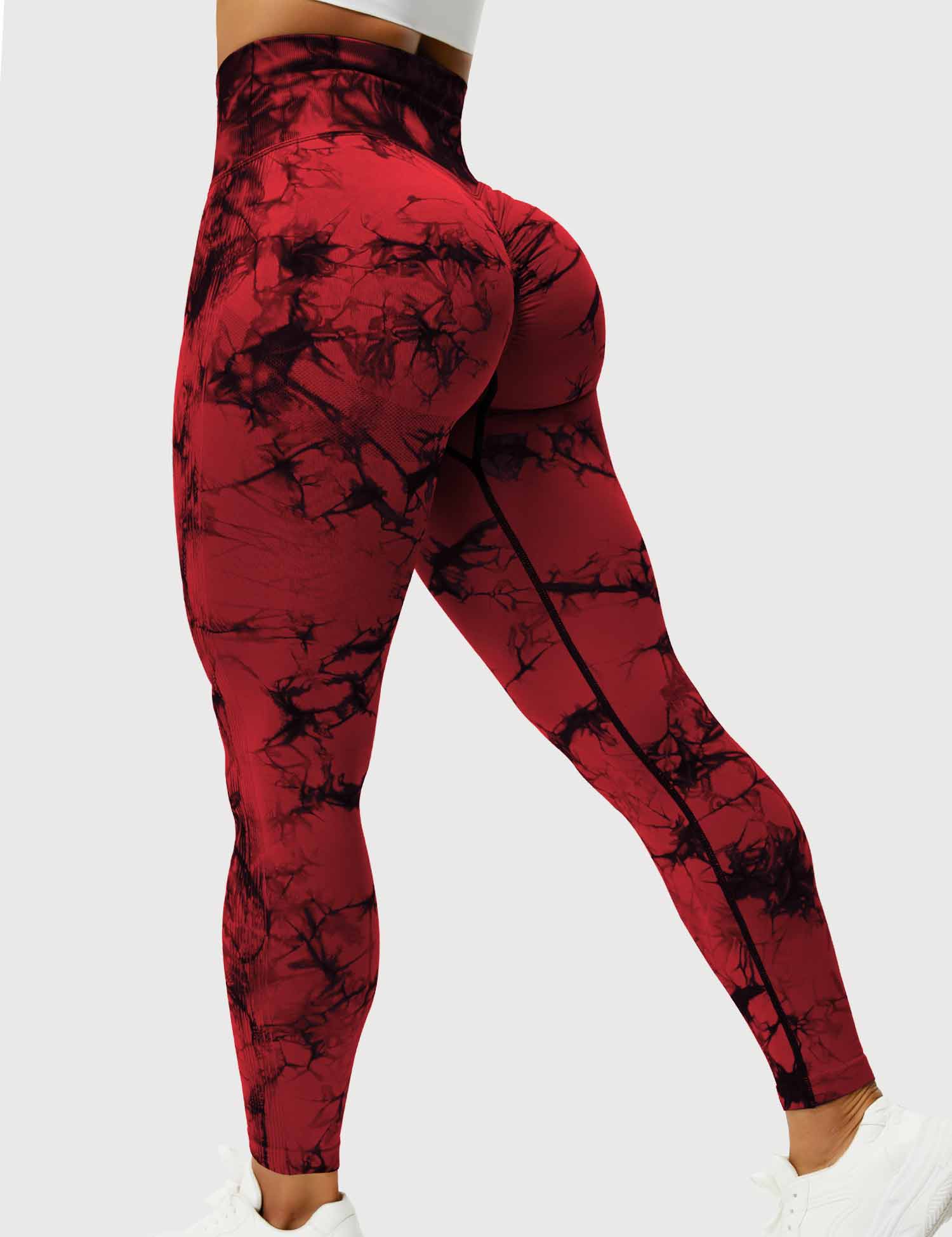 Yeoreo Professionelle Tie Dye Leggings Rot