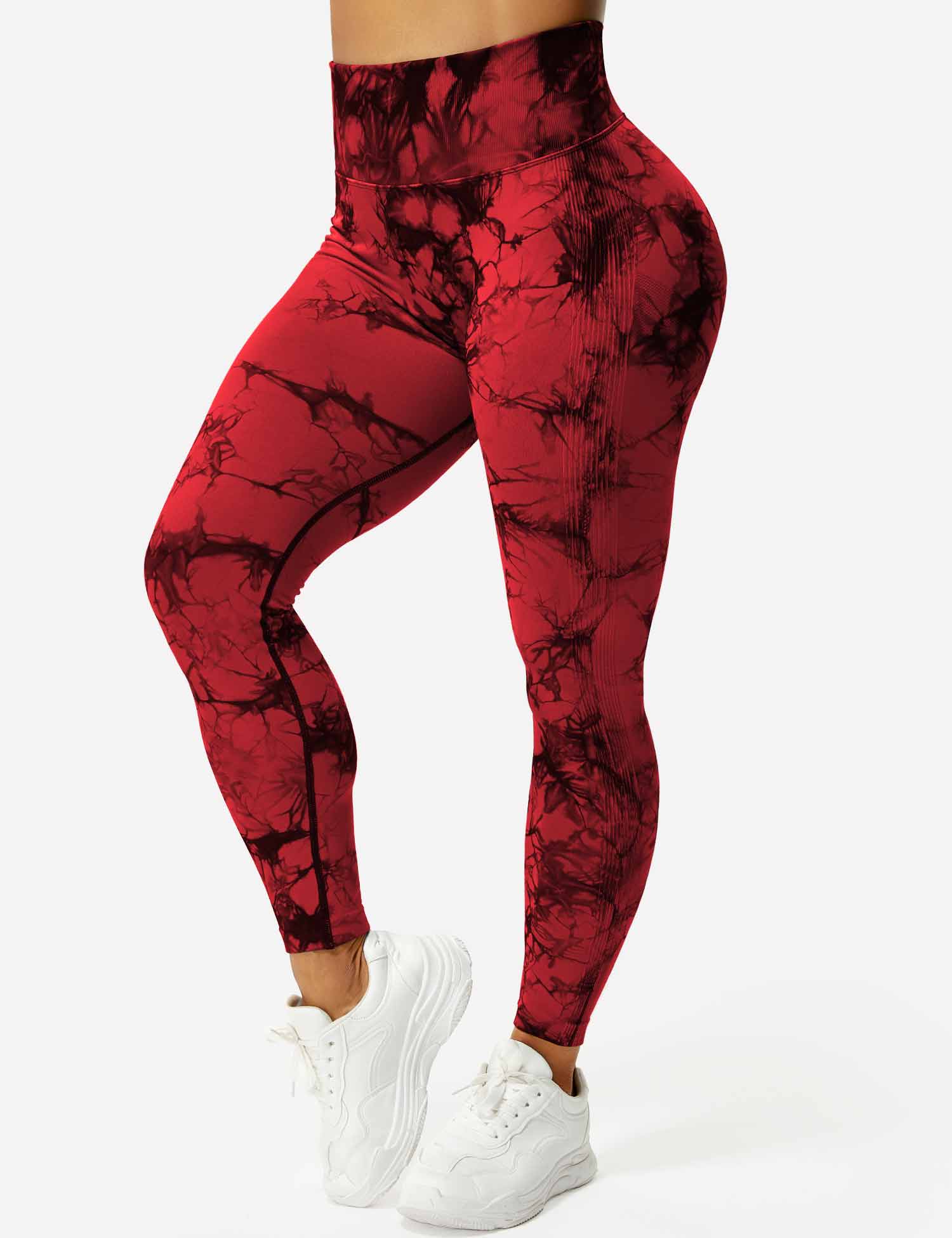 Yeoreo Professionelle Tie Dye Leggings Rot