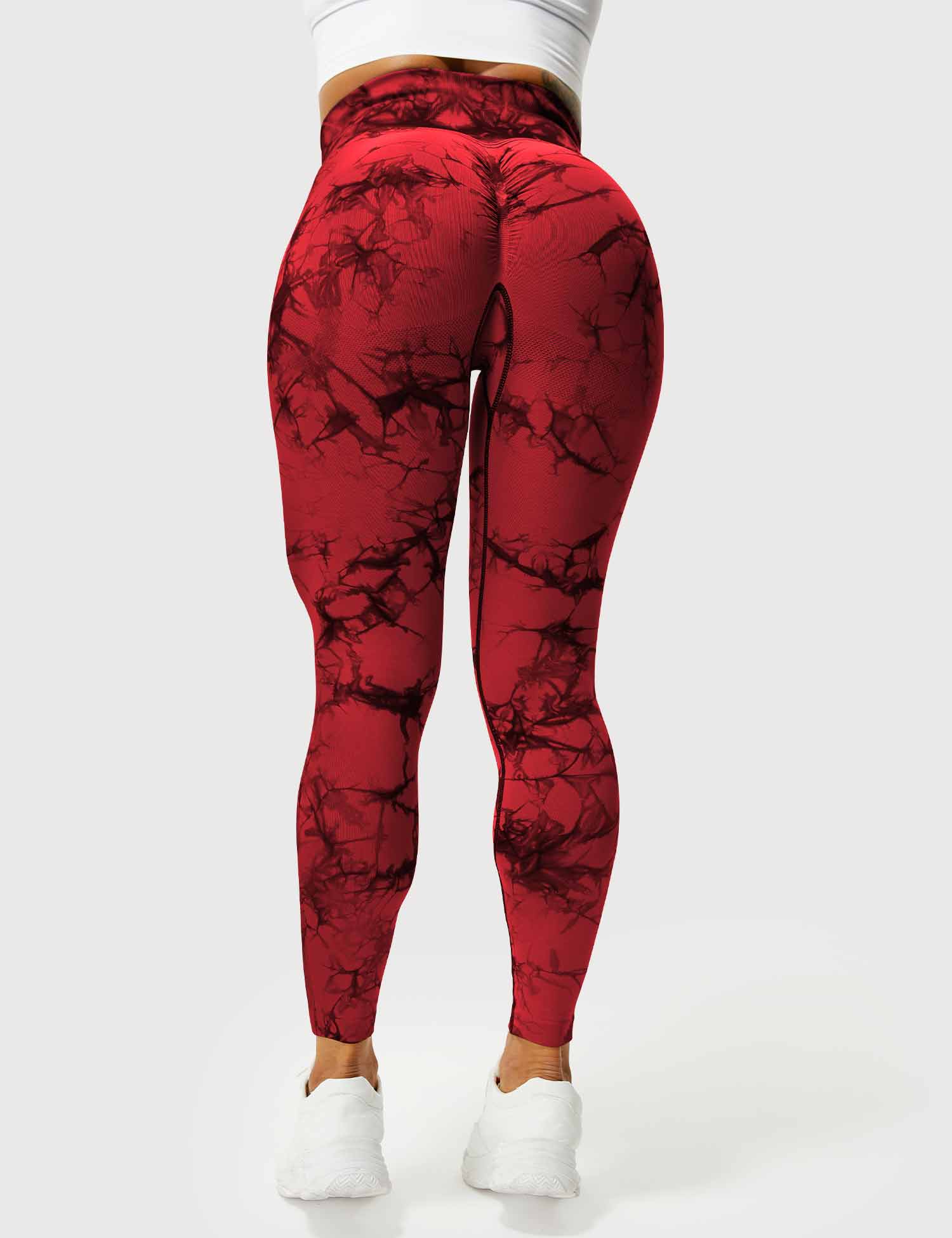 Yeoreo Professionelle Tie Dye Leggings Rot