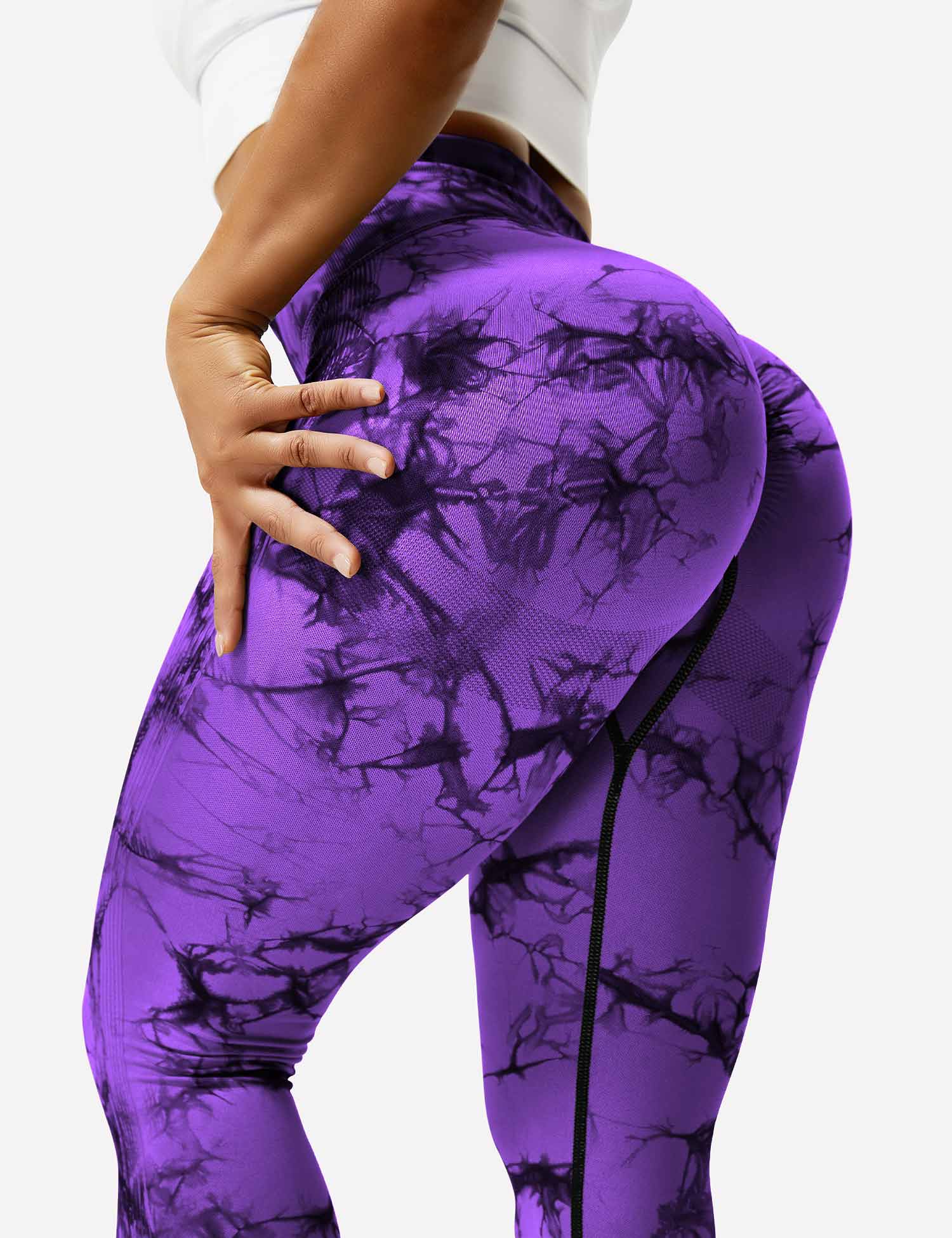 Yeoreo Professionelle Tie Dye Leggings Violett