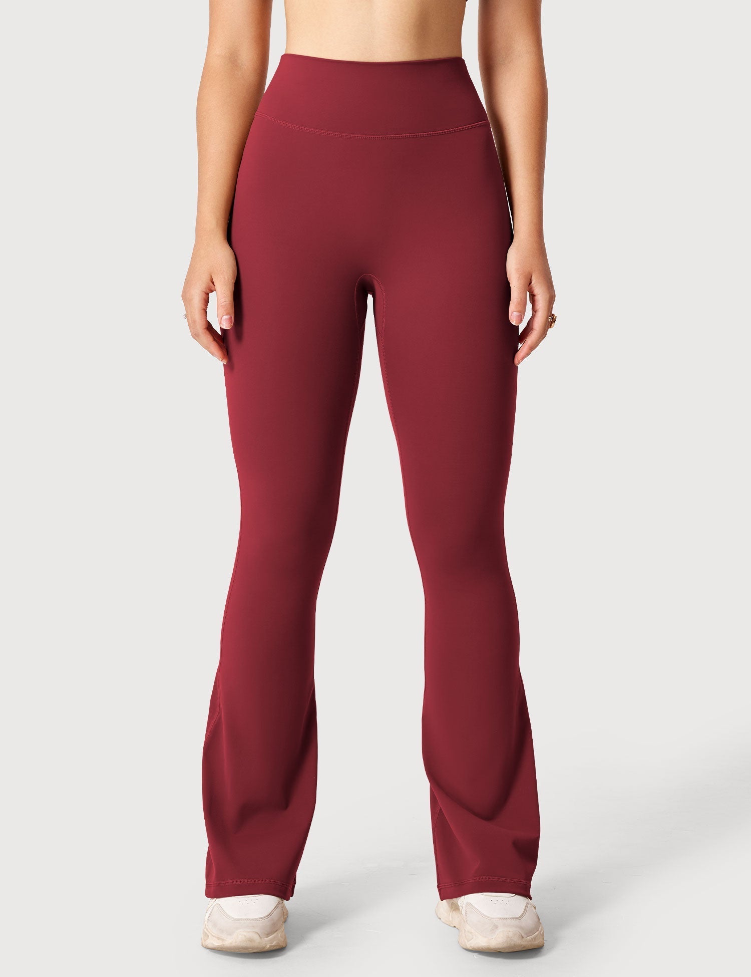 Yeoreo Lynnie Schlaghose Flared Leggings Weinrot