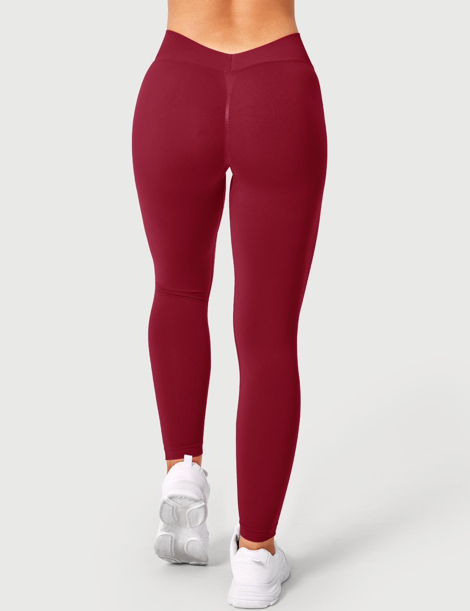 Yeoreo V-Rücken Alexi Leggings Weinrot