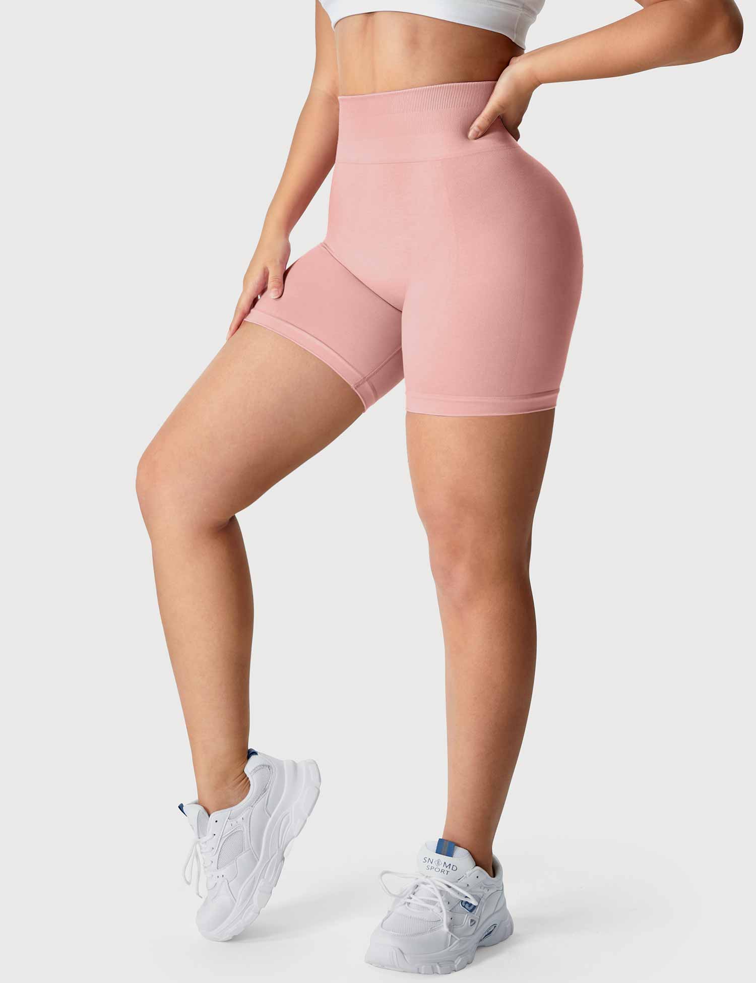 Yeoreo Light Color Elastische Nahtlose Shorts Verträumtes Rosa