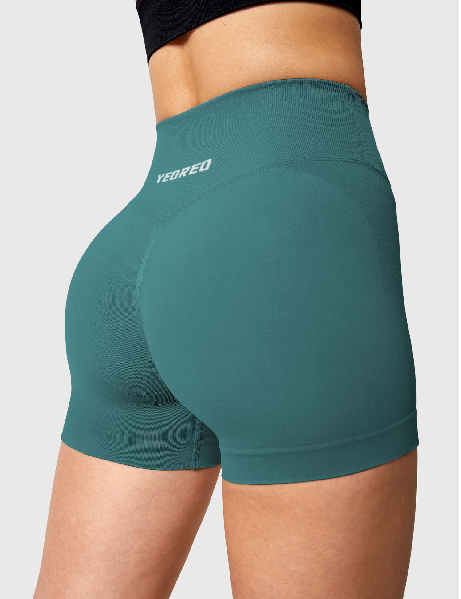 Yeoreo 3.6" Amplify V-Träger Shorts Dunkelgrün