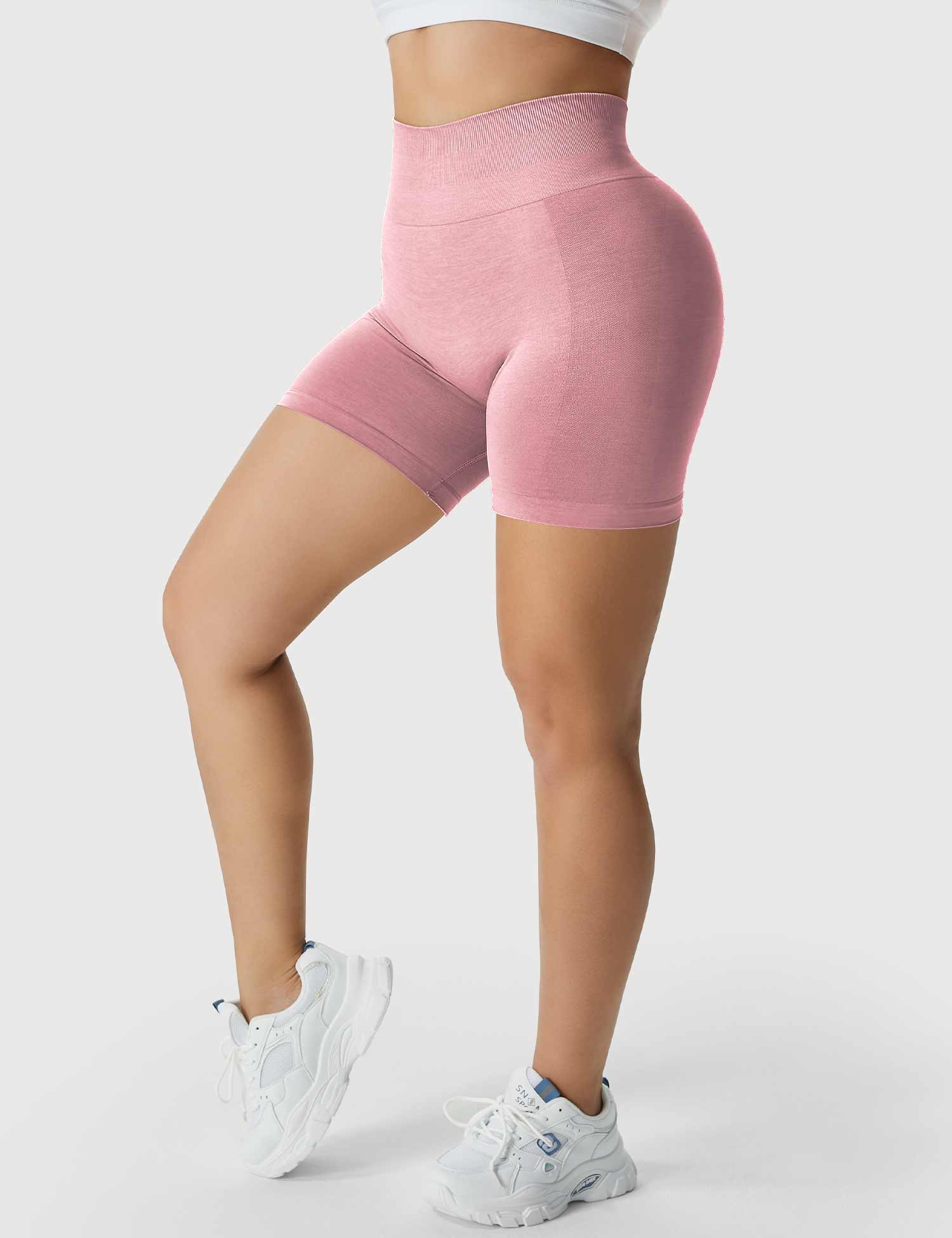 Yeoreo Light Color Elastische Nahtlose Shorts Rosa