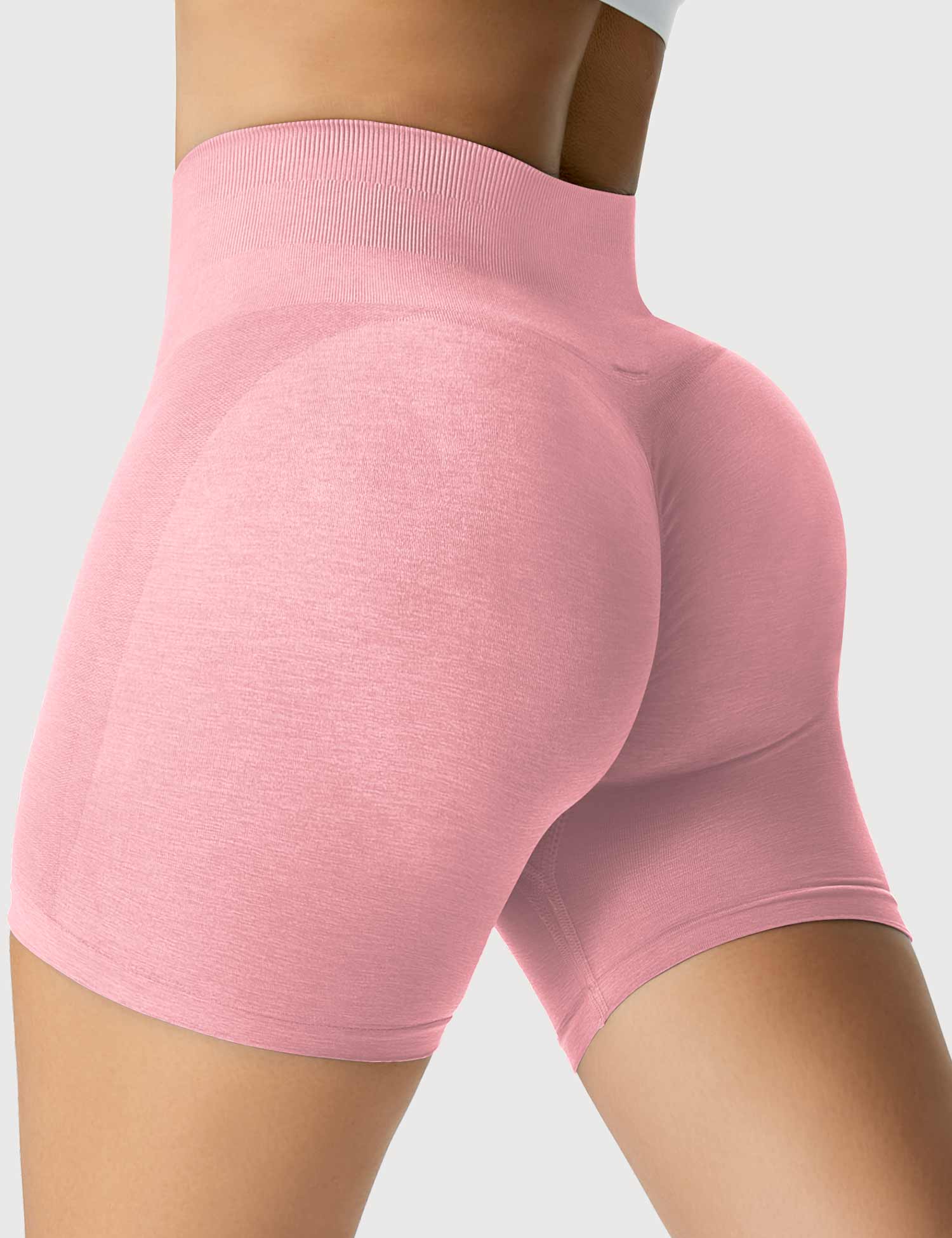 Yeoreo Light Color Elastische Nahtlose Shorts Rosa