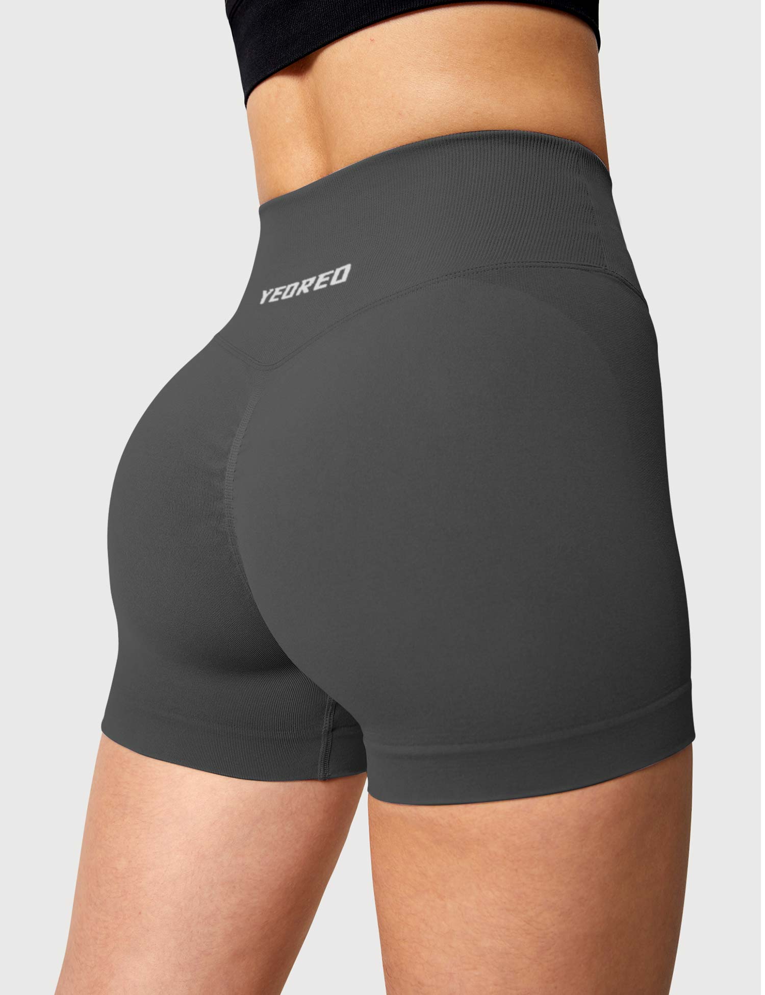 Yeoreo 3.6" Amplify V-Träger Shorts Rauchgrau