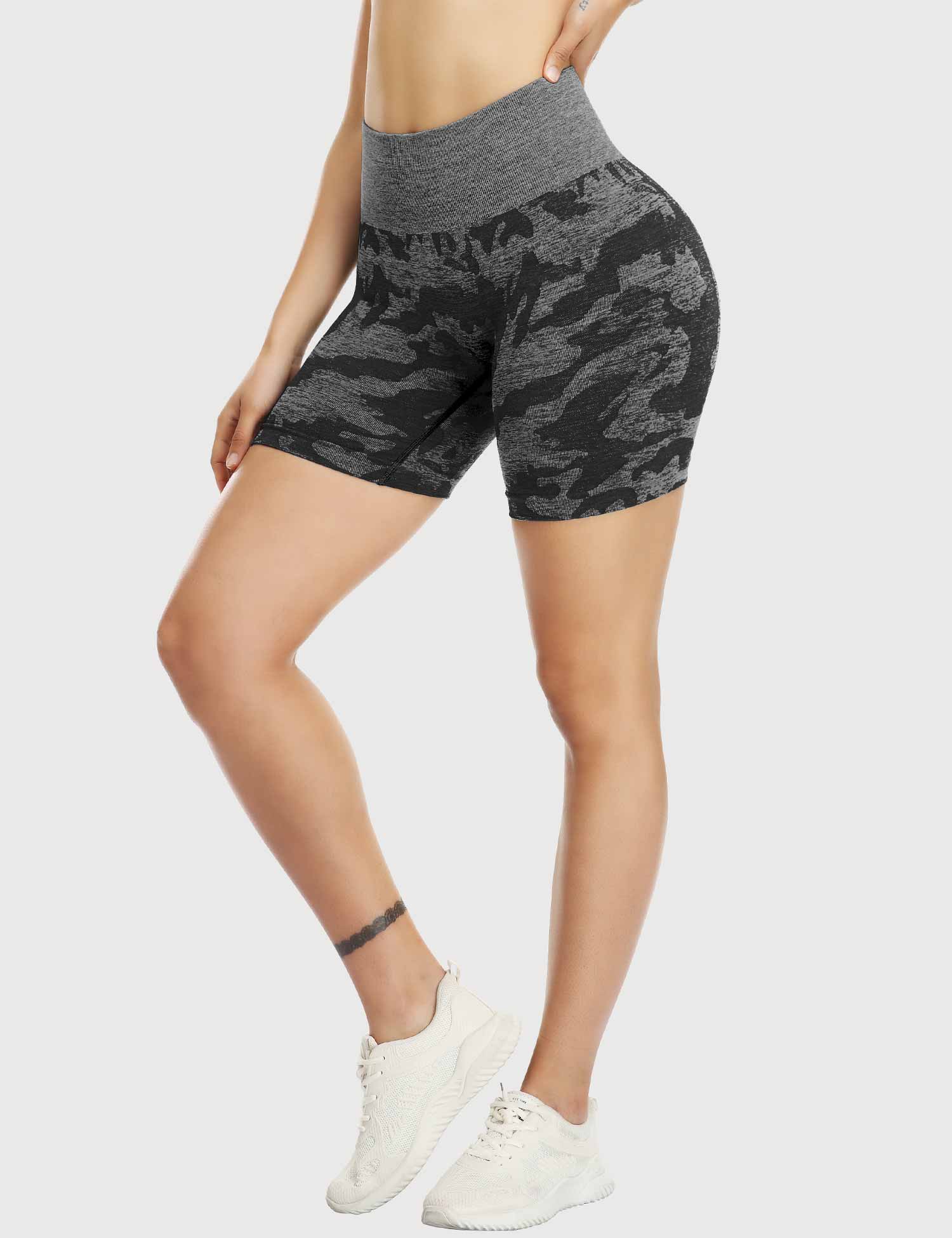 Yeoreo Camo Nahtlose Shorts Schwarz