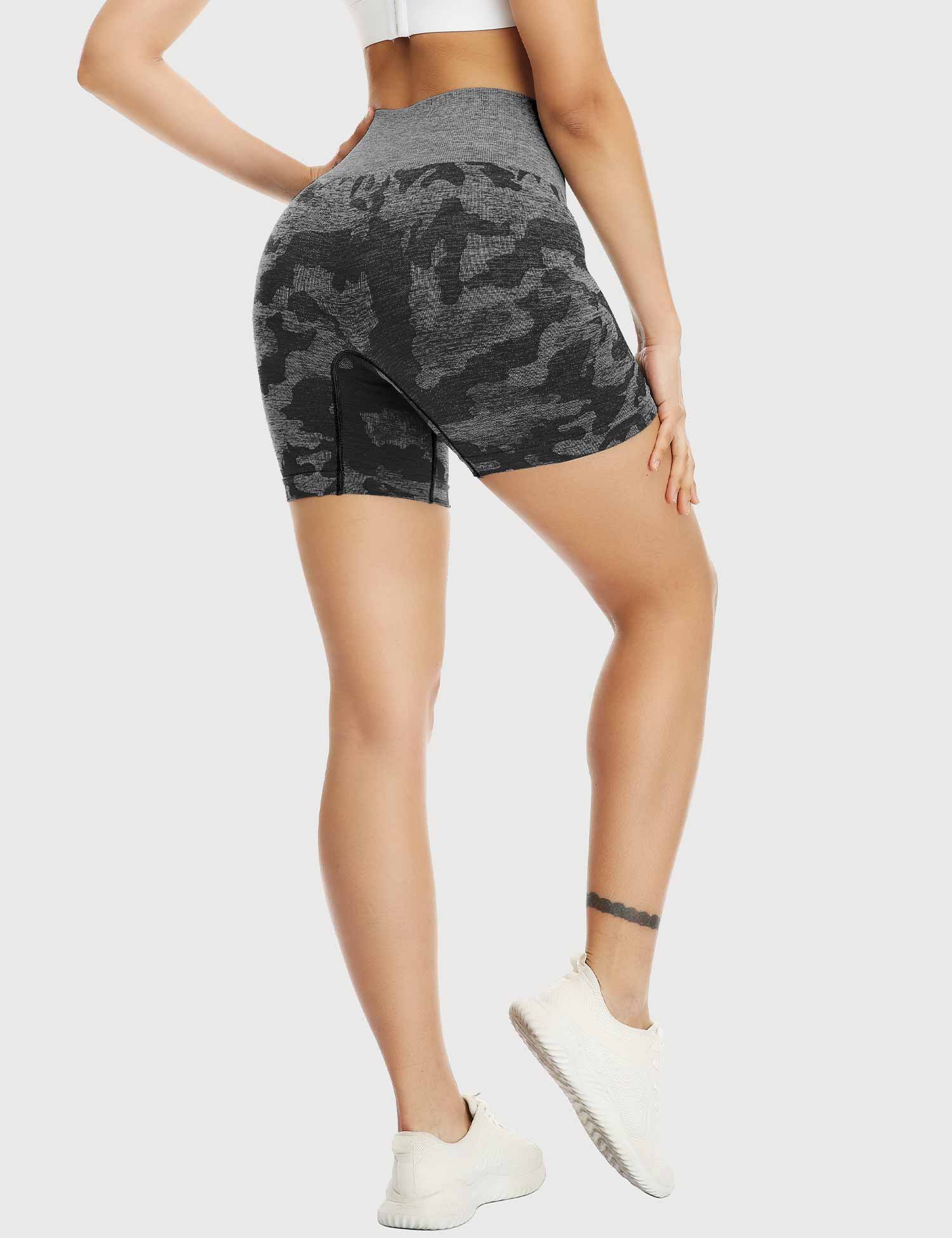 Yeoreo Camo Nahtlose Shorts Schwarz