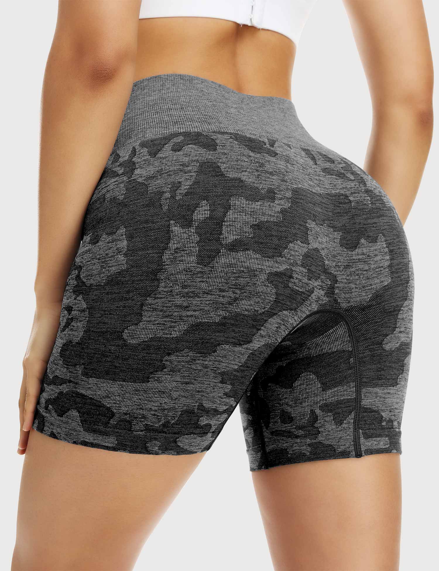 Yeoreo Camo Nahtlose Shorts Schwarz