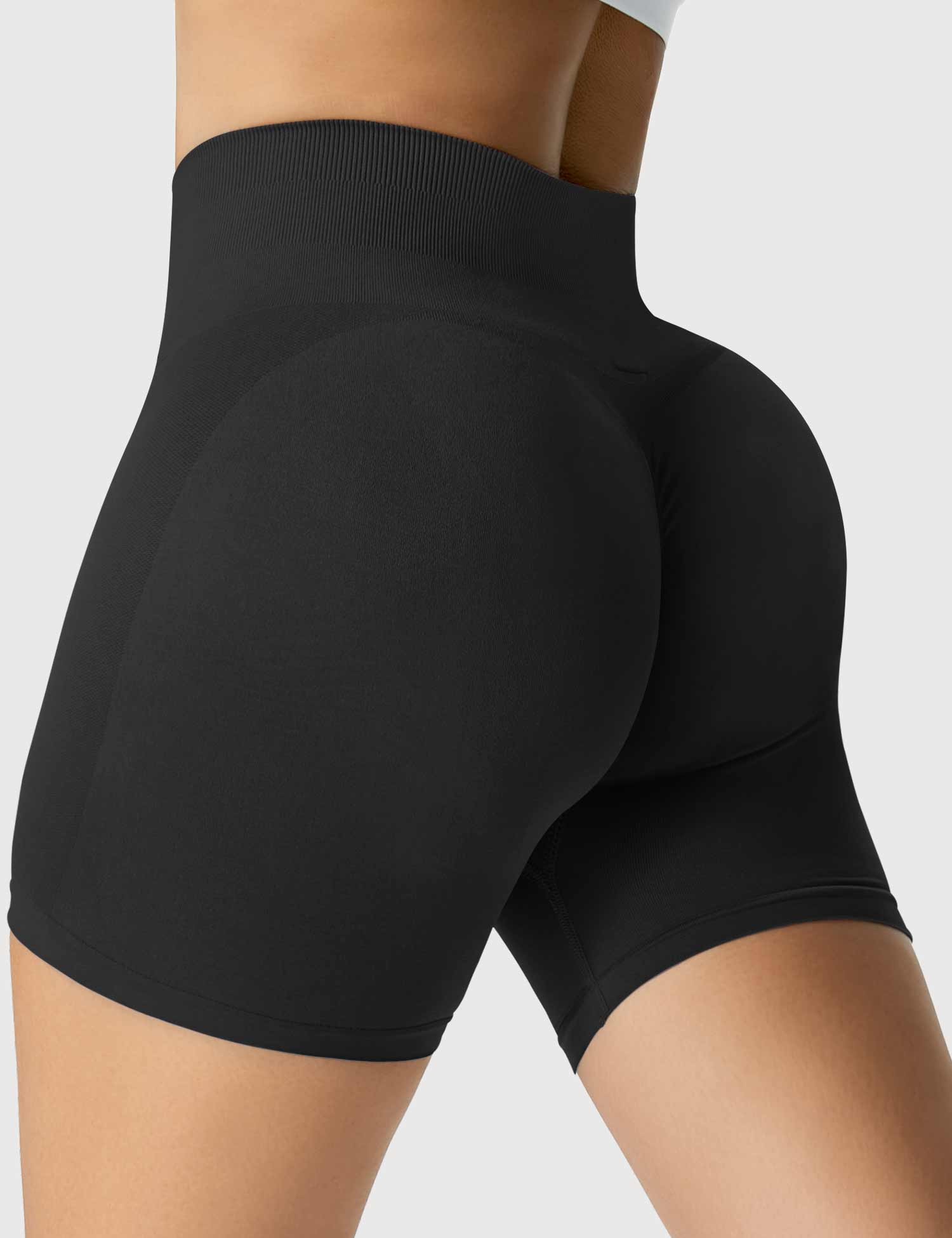 Yeoreo Light Color Elastische Nahtlose Shorts Schwarz