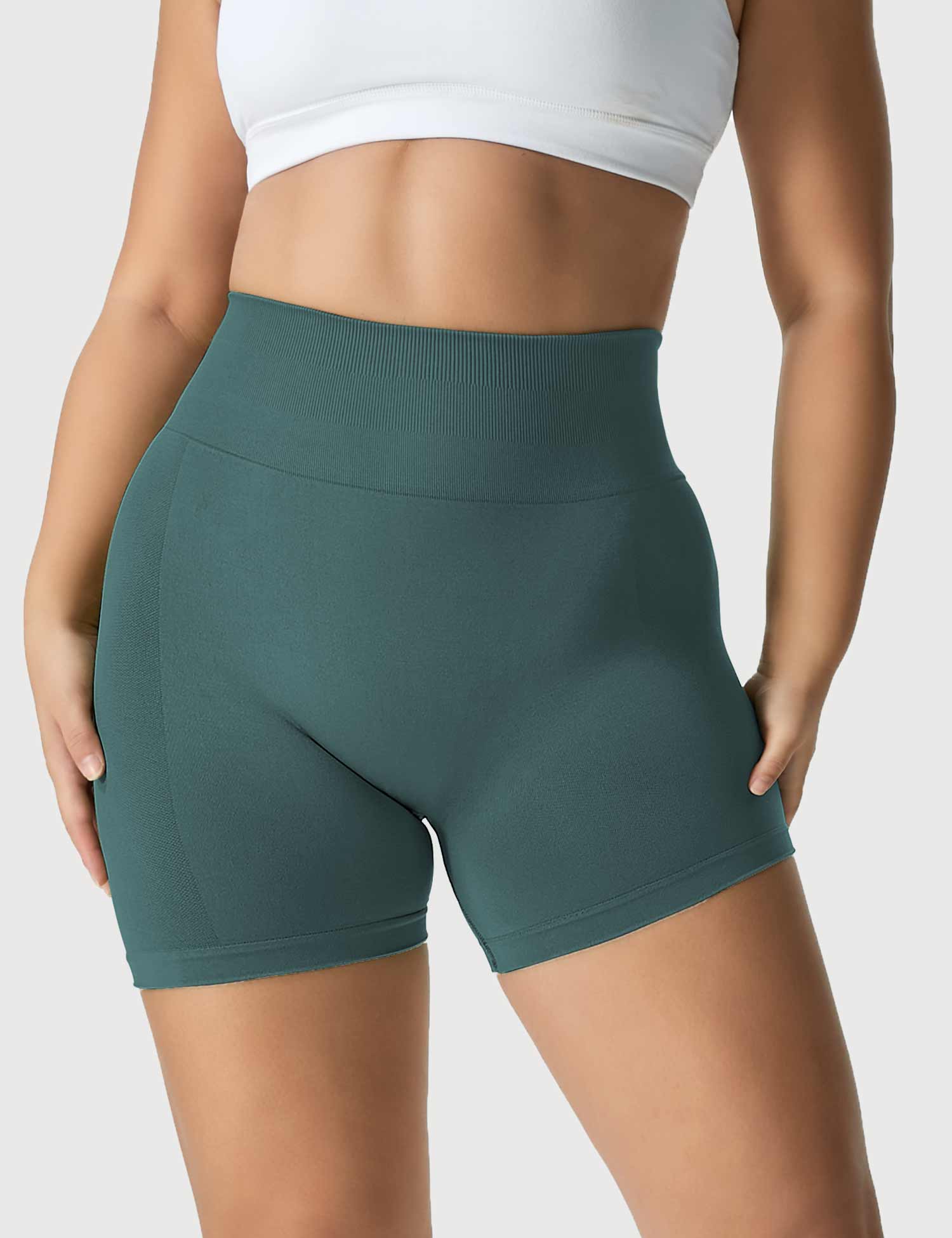 Yeoreo Amplify Nahtlose Shorts Grau Blau