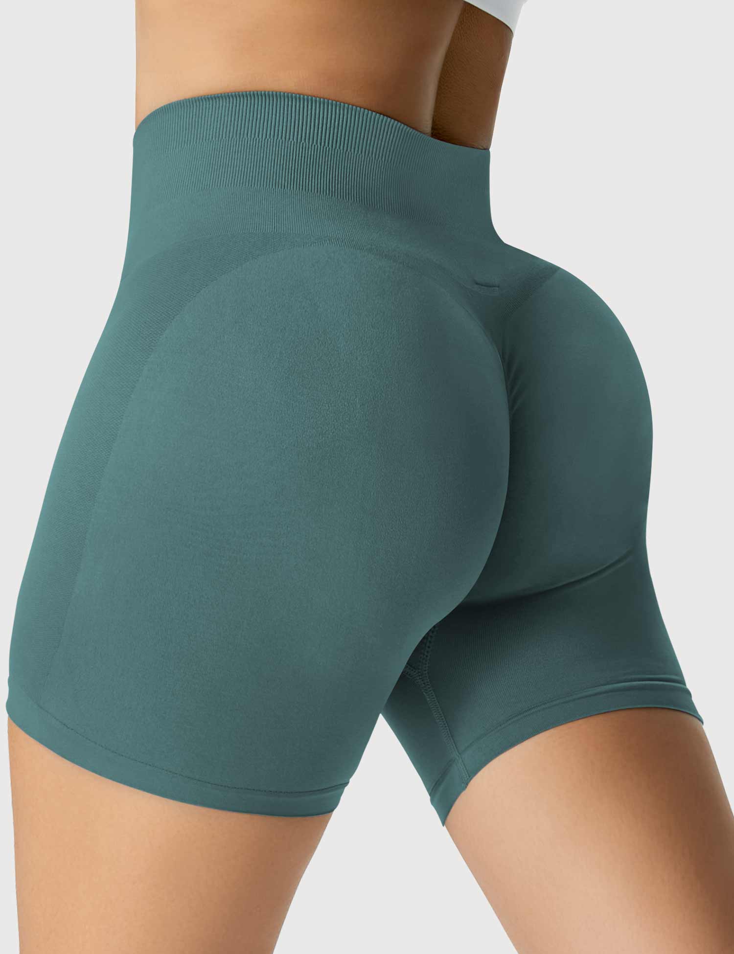 Yeoreo Amplify Nahtlose Shorts Grau Blau