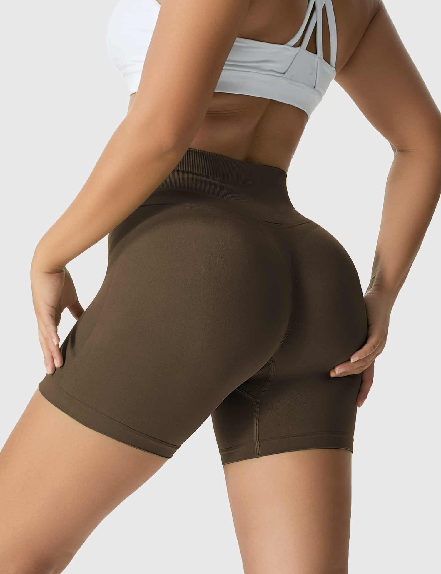 Yeoreo Amplify Nahtlose Shorts Kaffee