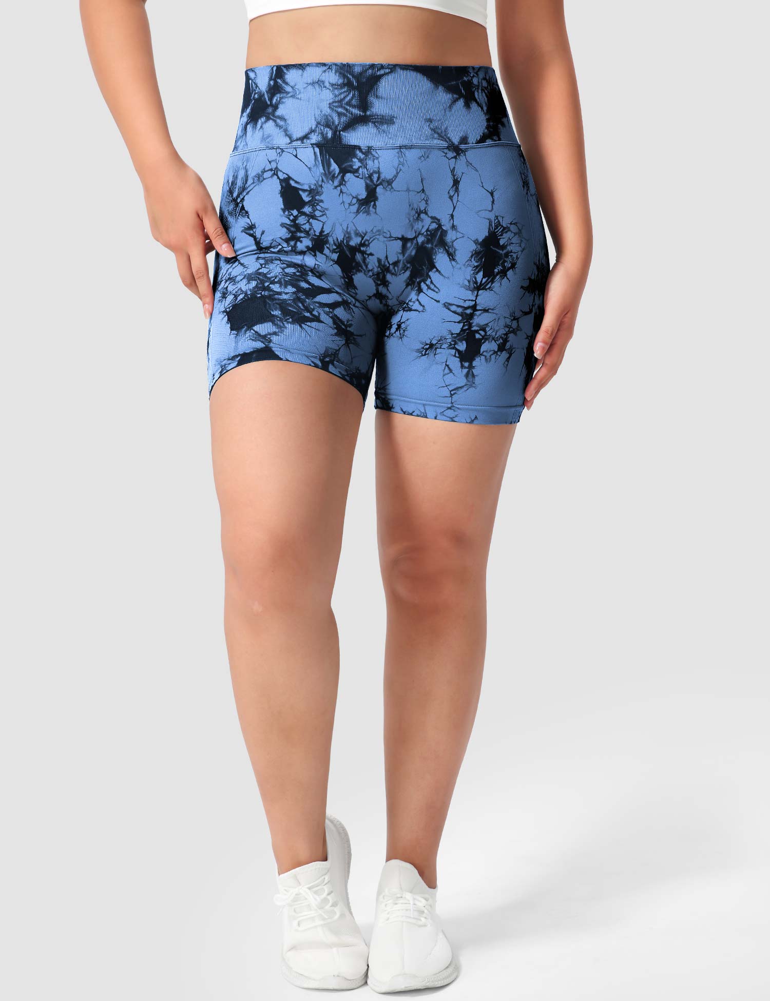 Yeoreo Professionelle Tie Dye Shorts Dunkelblau