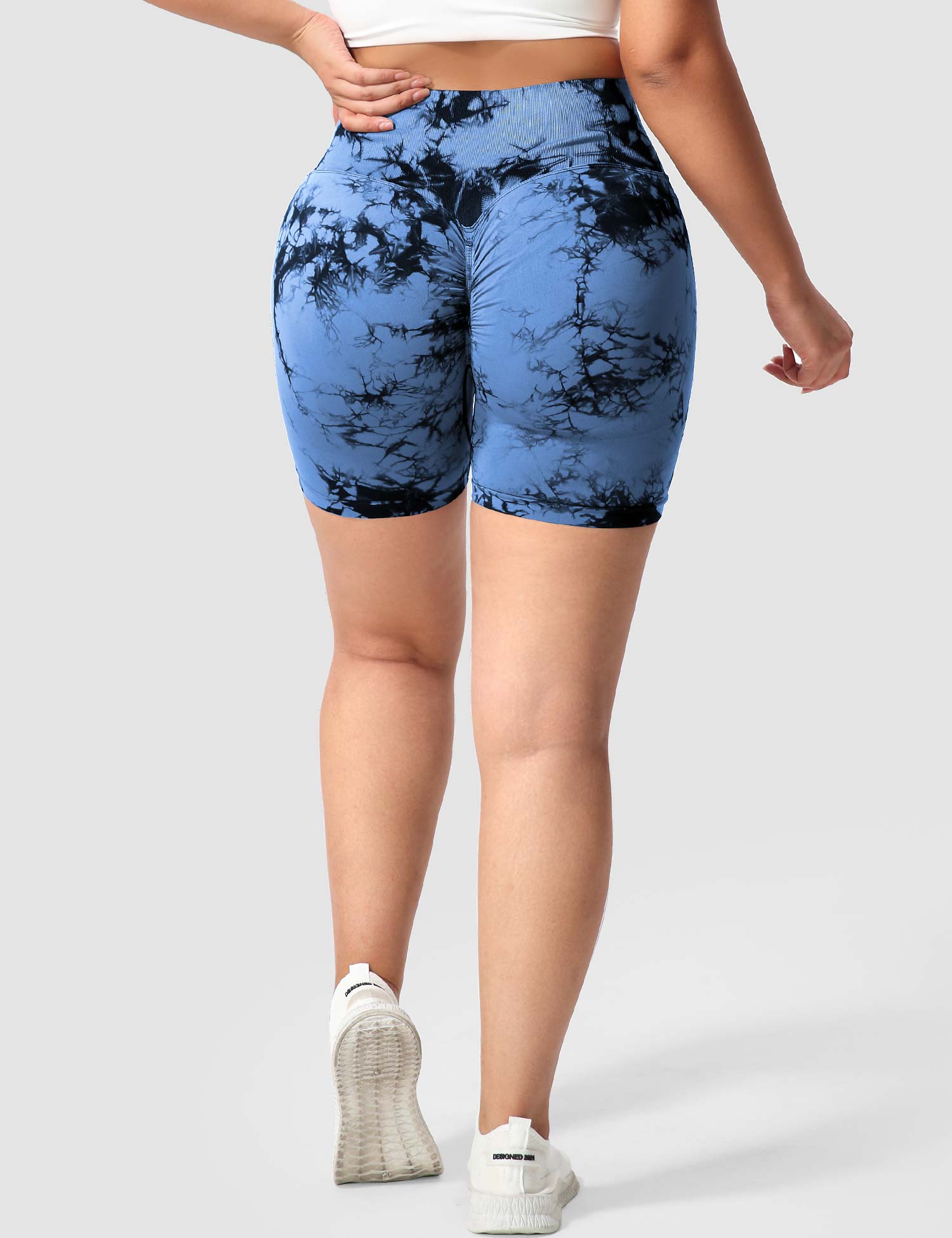 Yeoreo Professionelle Tie Dye Shorts Dunkelblau